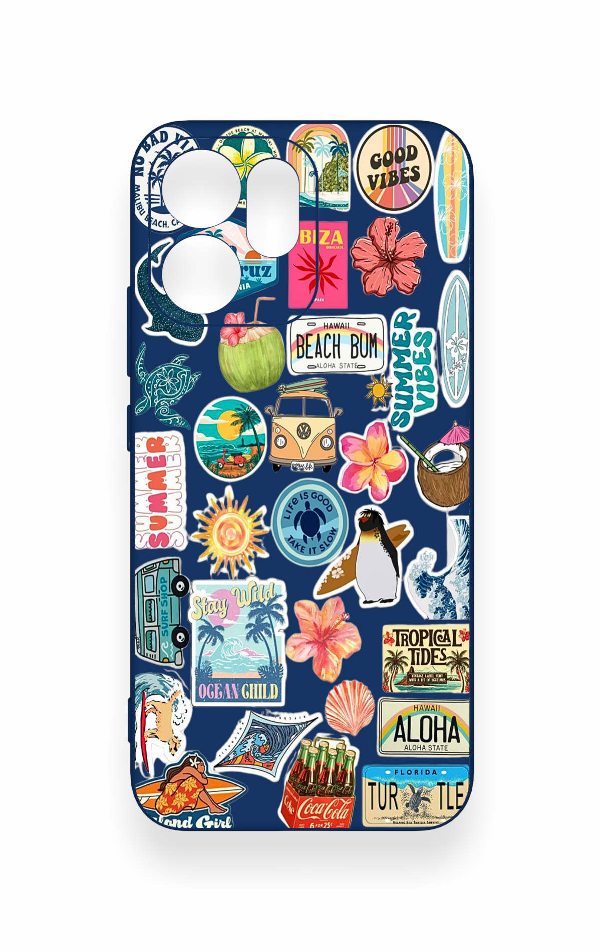 Oppo Reno 14F Uyumlu Summer Vibes Desenli Silikon Kılıf