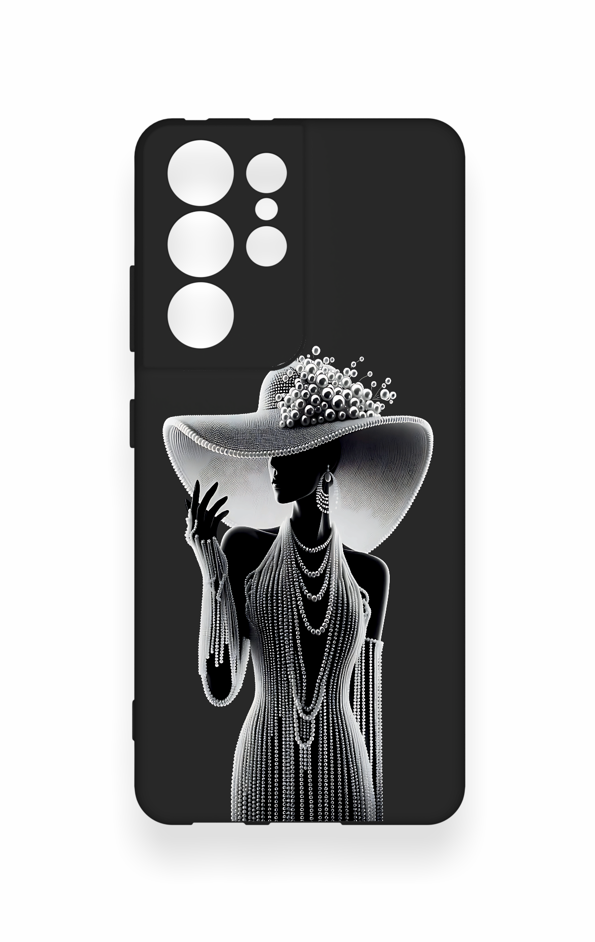 Samsung S21 Ultra Uyumlu Lady Desenli Silikon Kılıf