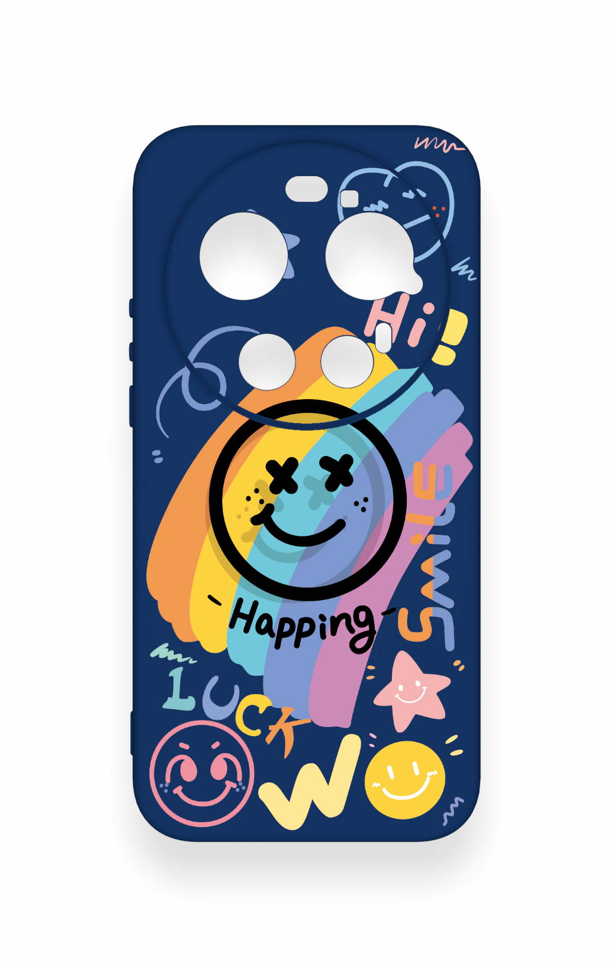 Xiaomi Mi 17 Ultra Uyumlu Happing Smile Desenli Silikon Kılıf