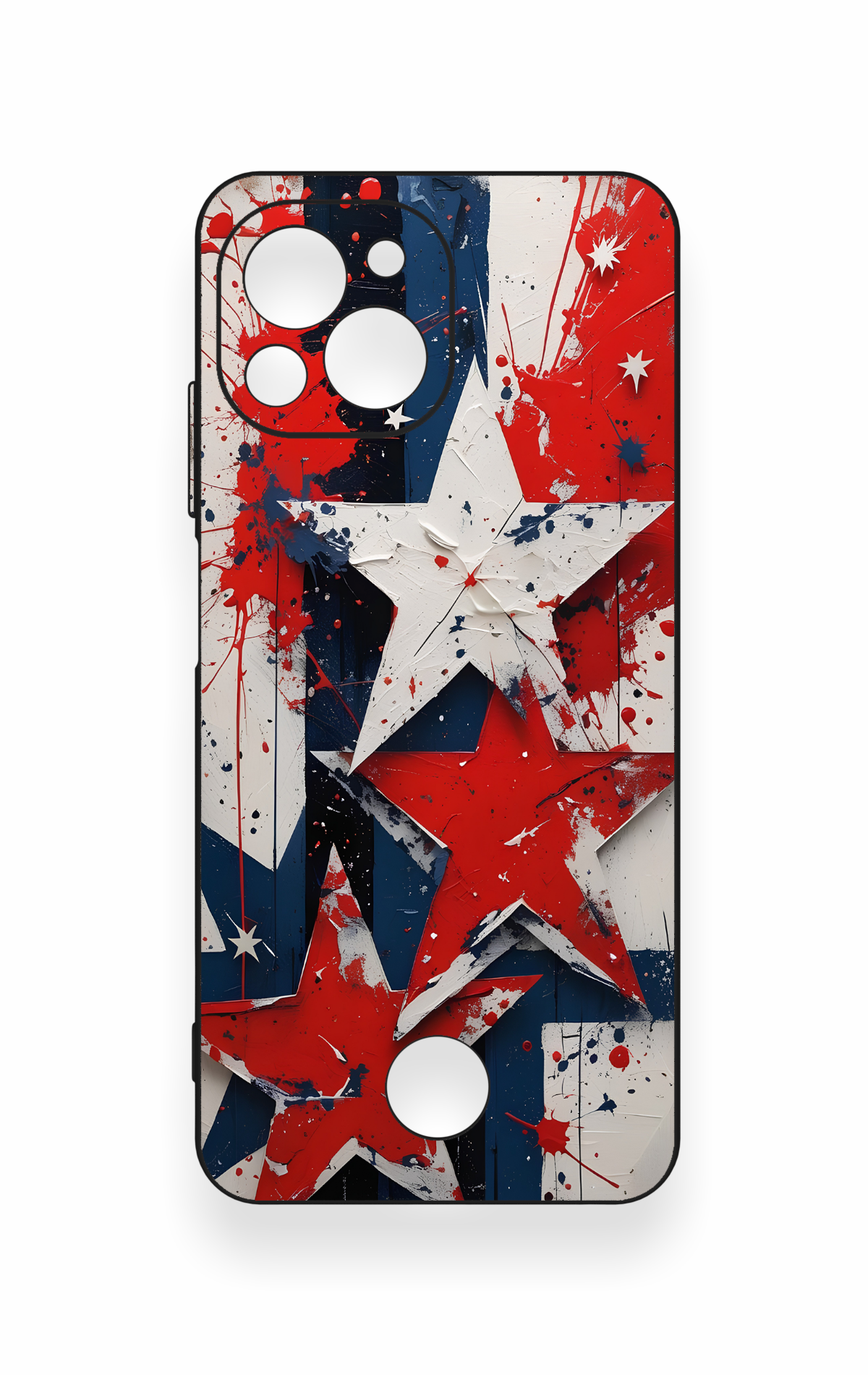 Reeder S23 Pro Max Uyumlu Star Flag Desenli Silikon Kılıf