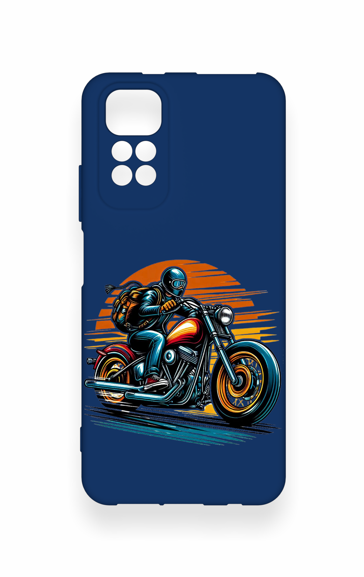 Redmi Note 11S Uyumlu Moto Rider Desenli Silikon Kılıf