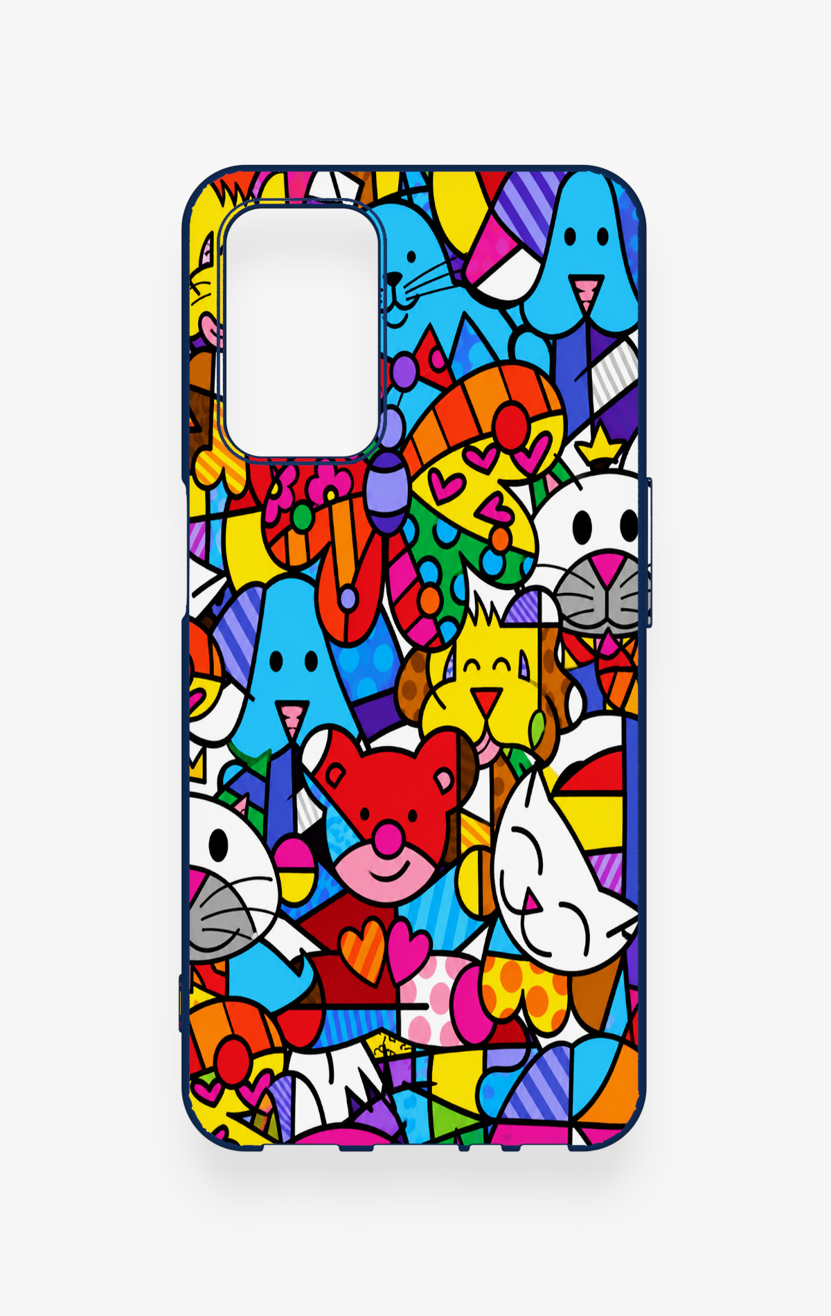 Oppo A55 Uyumlu Britto Garden Desenli Silikon Kılıf