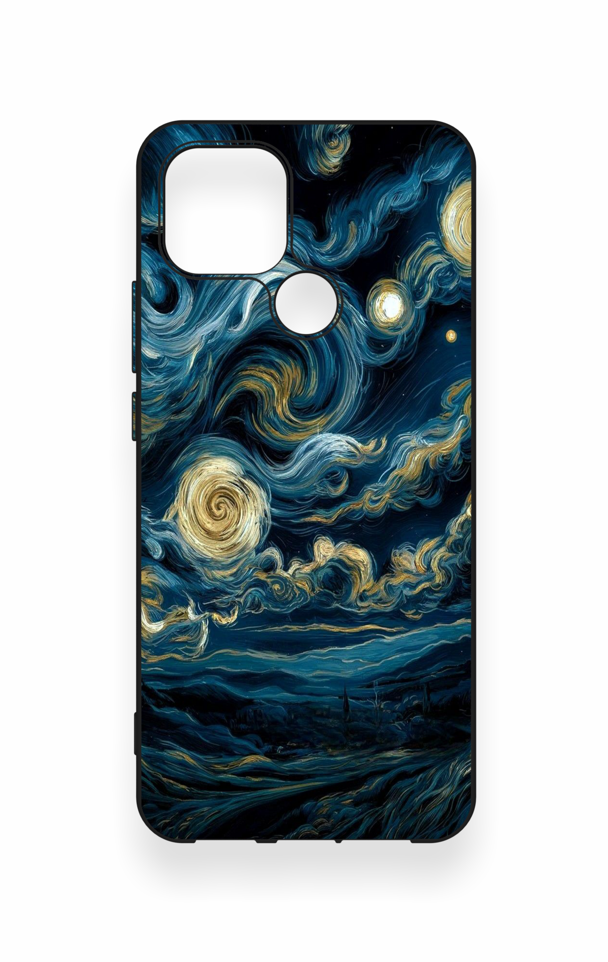 Oppo A15 Uyumlu Yıldızlı Gece Desenli Silikon Kılıf