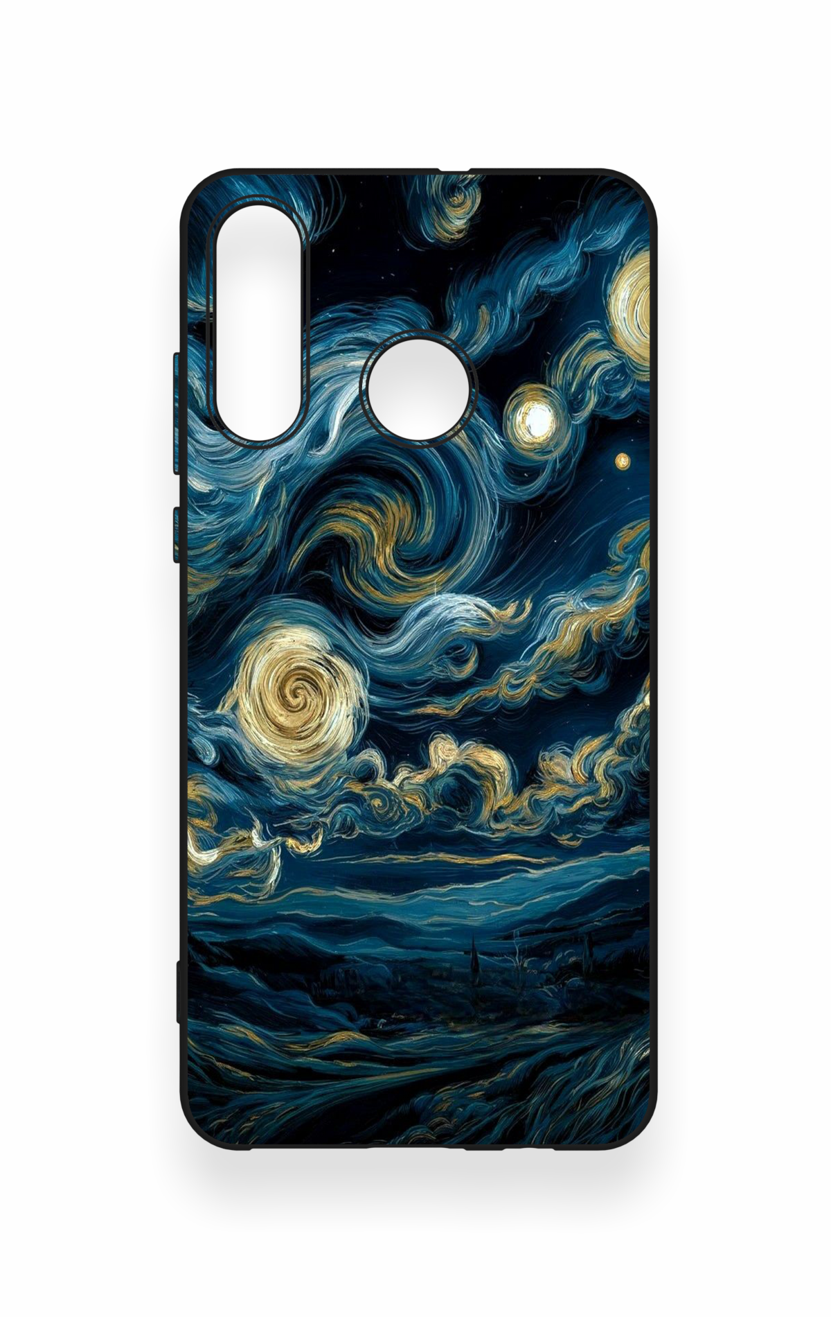 Huawei P30 Lite Uyumlu Yıldızlı Gece Desenli Silikon Kılıf