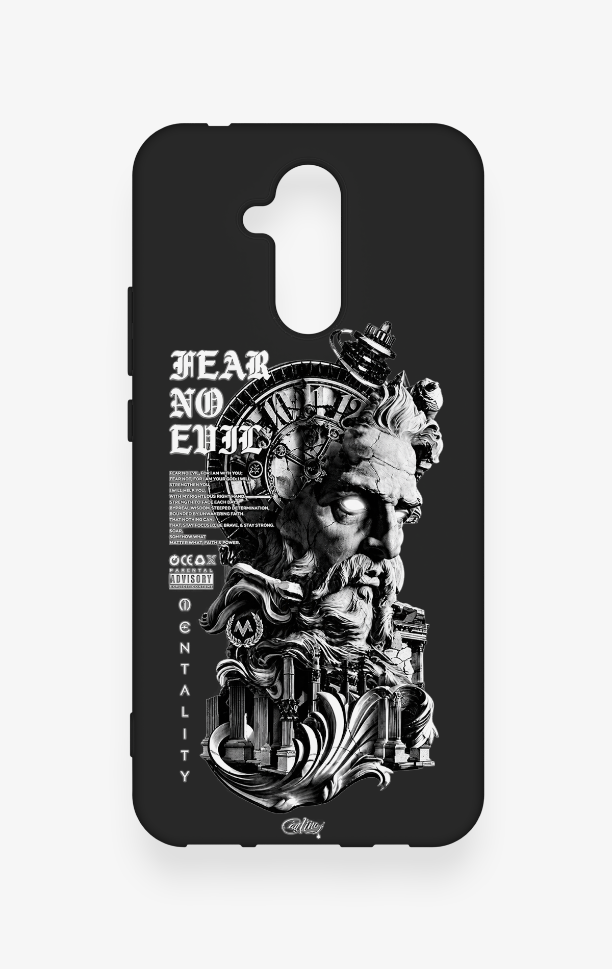 Huawei Mate 20 Lite Uyumlu Fear No Evil Desenli Silikon Kılıf