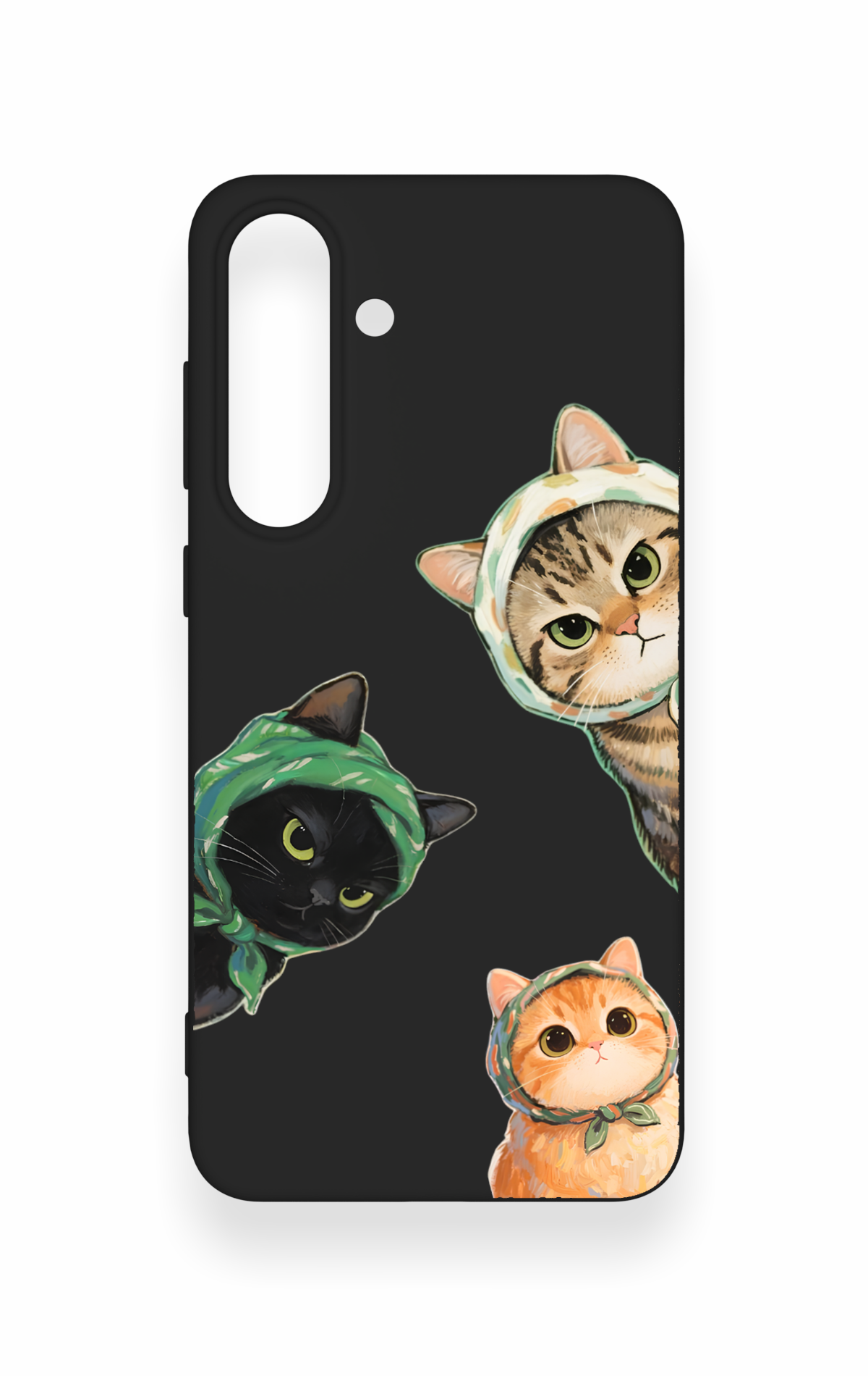 Samsung S25Fe Uyumlu Kedi Ekibi Desenli Silikon Kılıf