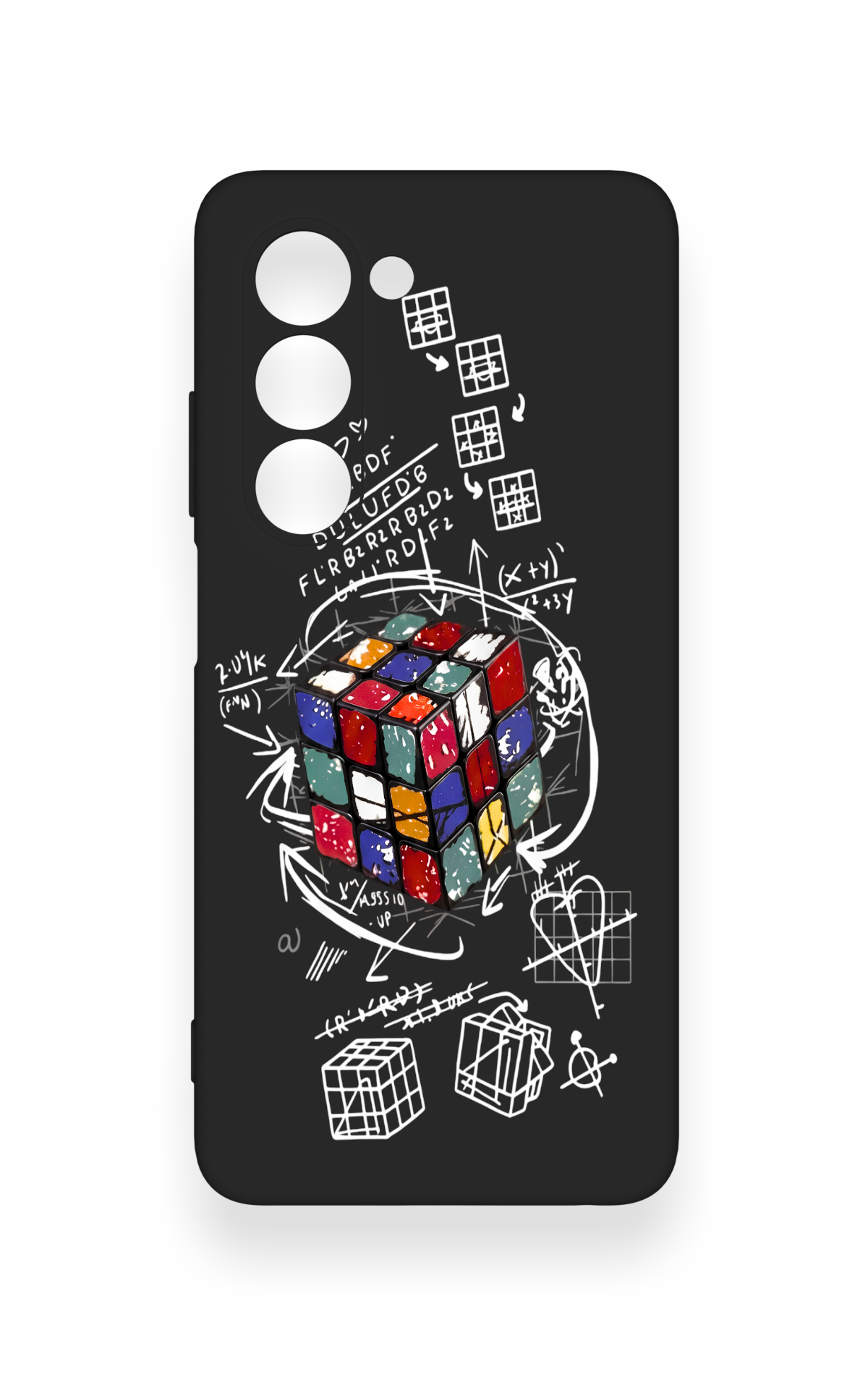 Oppo A5 5G Uyumlu Rubik Küb Desenli Silikon Kılıf