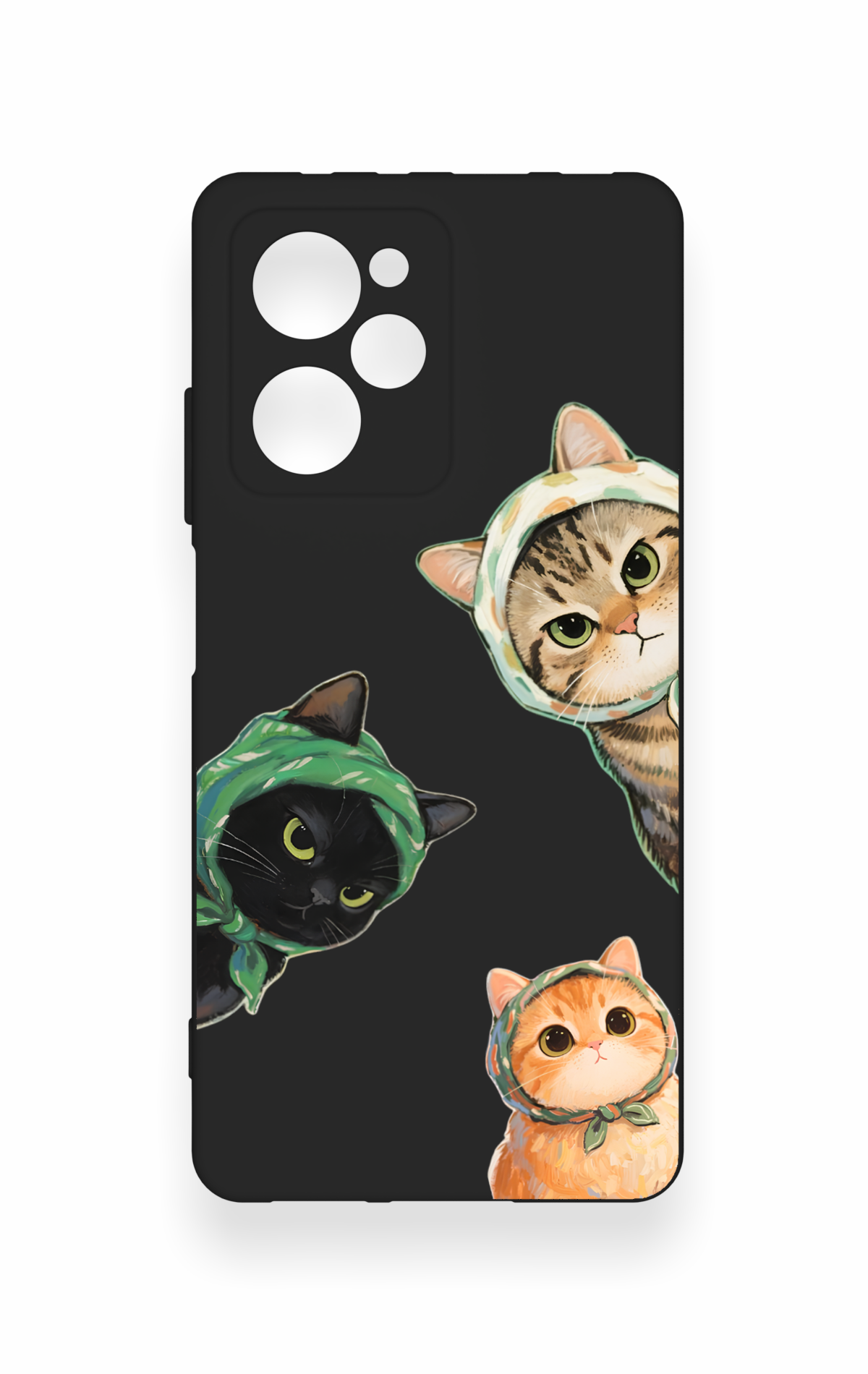 Poco X5 Pro Uyumlu Kedi Ekibi Desenli Silikon Kılıf