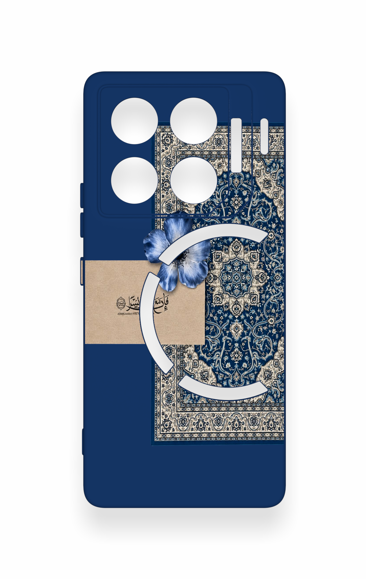 İnfinix Gt 20 Pro Uyumlu Mavi Etnik Halı Desenli Silikon Kılıf