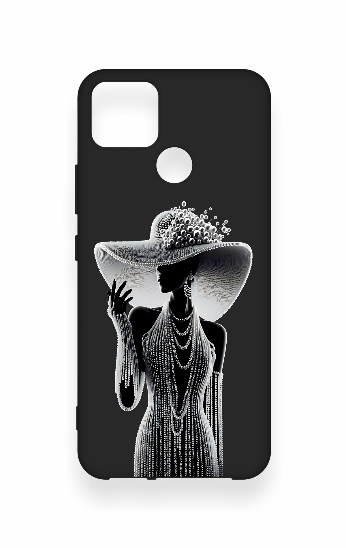 Realme C25 Uyumlu Lady Desenli Silikon Kılıf