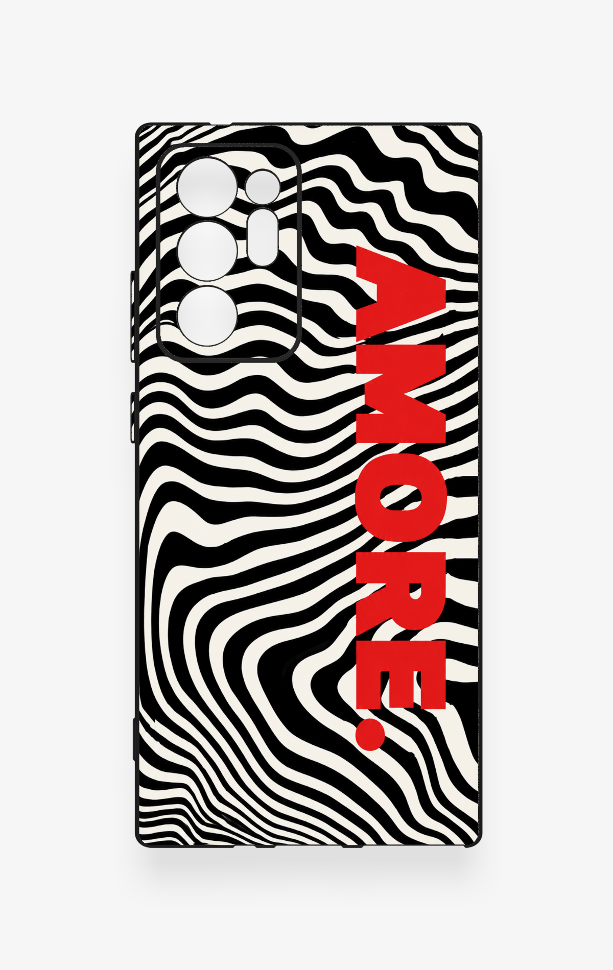 Samsung Note 20 Ultra Uyumlu Zebra Amore Desenli Silikon Kılıf