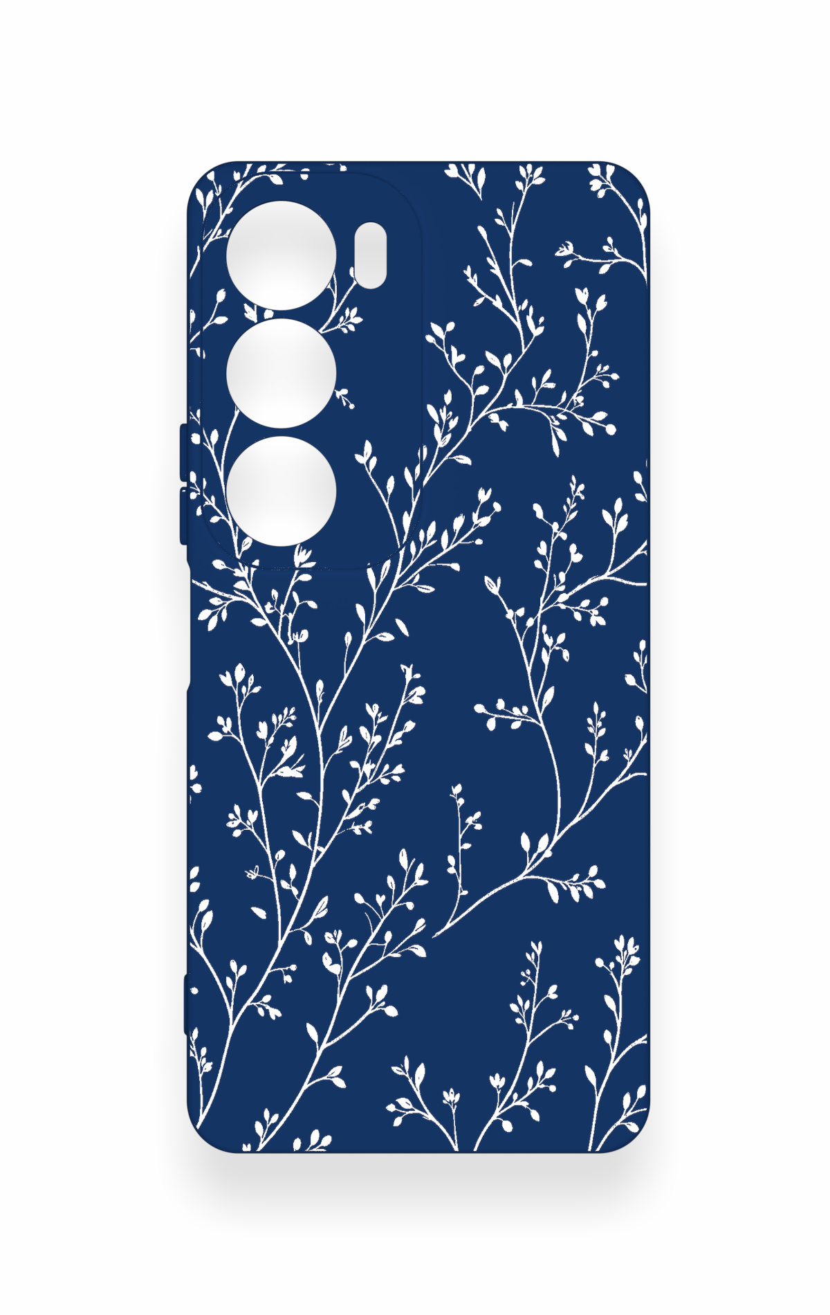Vivo Y19s Uyumlu İnce Yaprak Dalı Desenli Silikon Kılıf