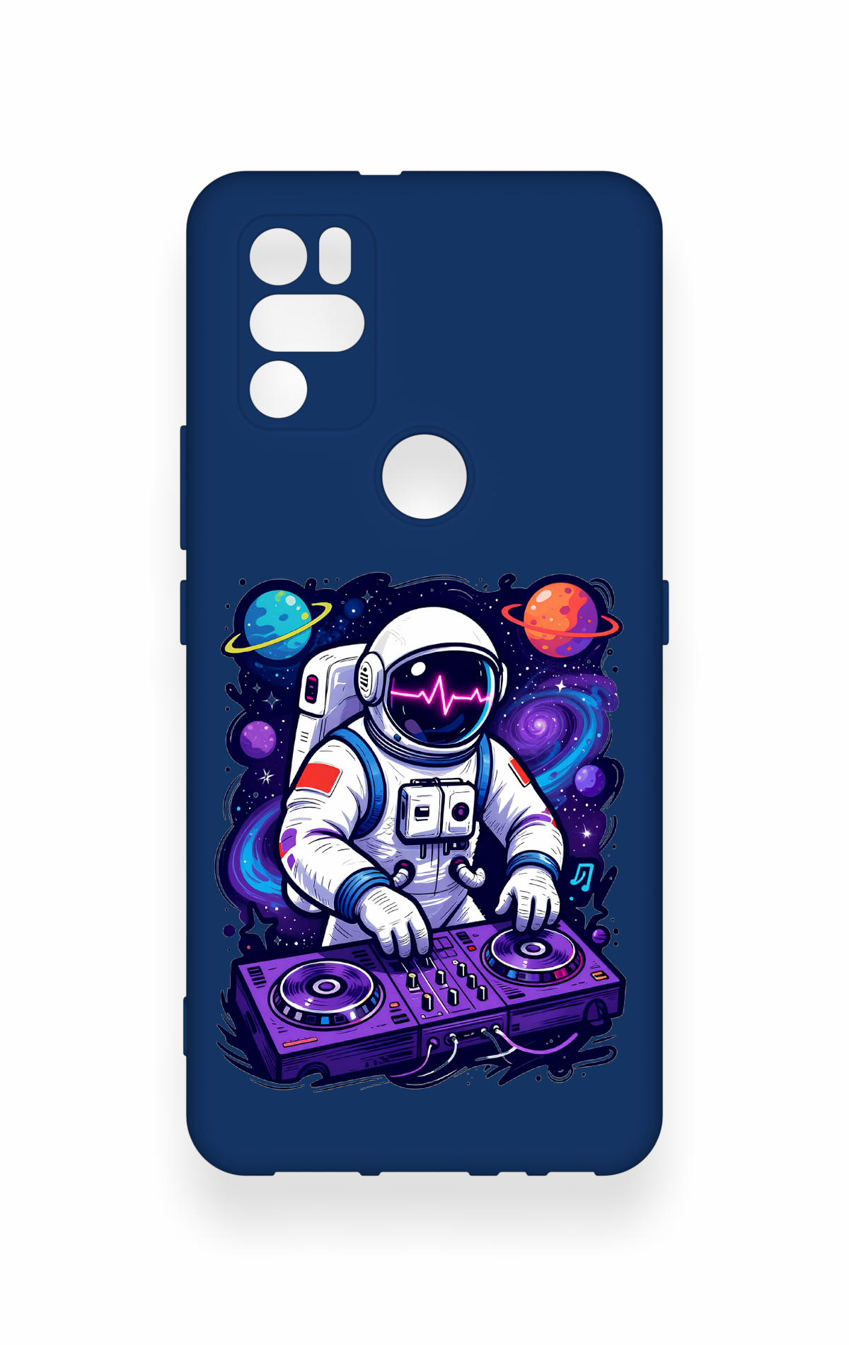 Omix X300 Uyumlu Astronot DJ Desenli Silikon Kılıf