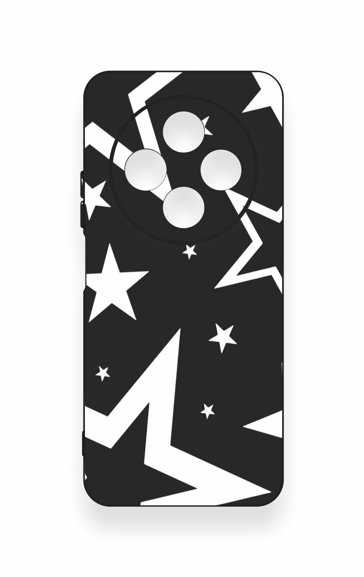 Redmi 14C Uyumlu Siyah Mega Star Desenli Silikon Kılıf