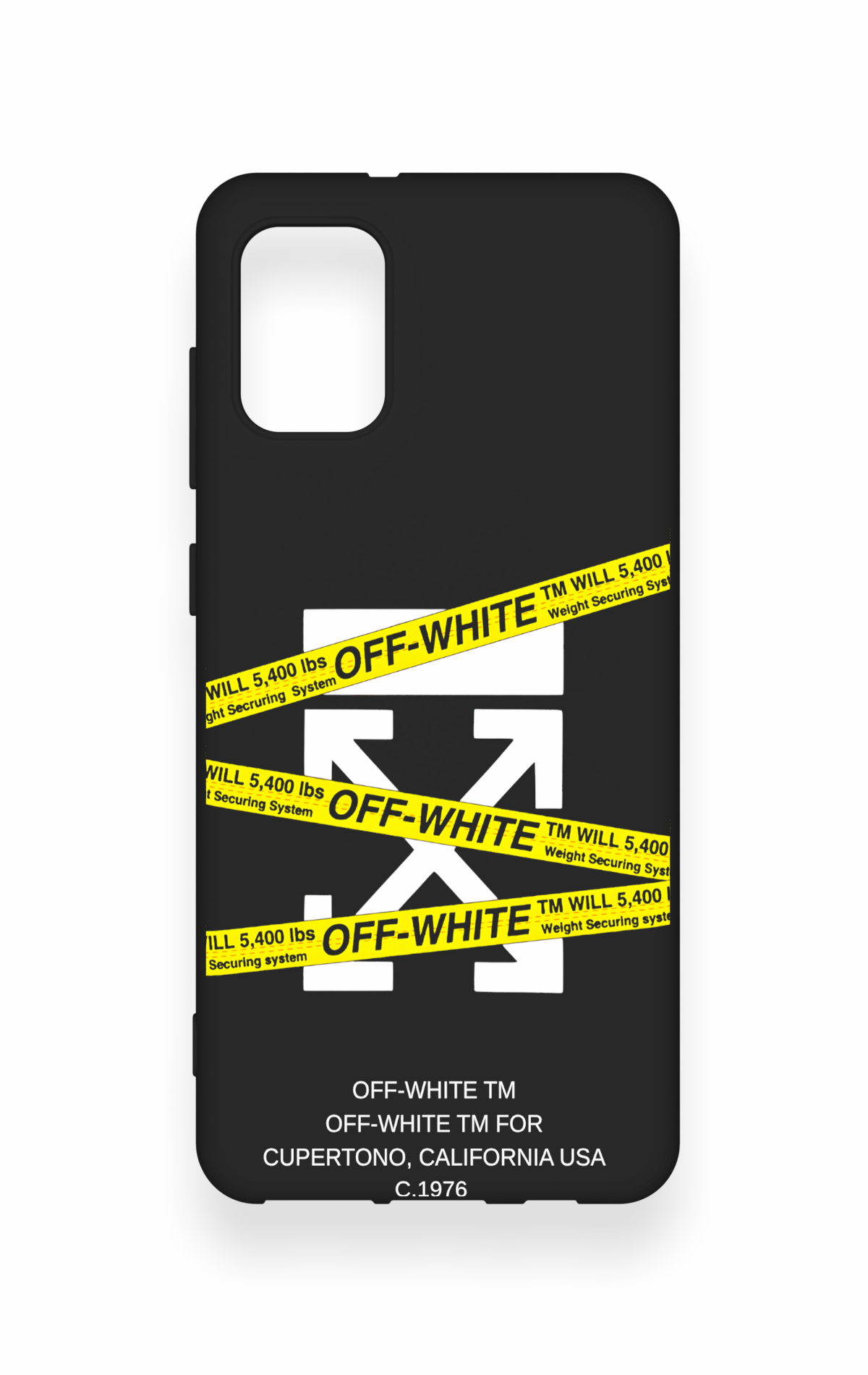 Samsung A31 Uyumlu Off White Desenli Silikon Kılıf