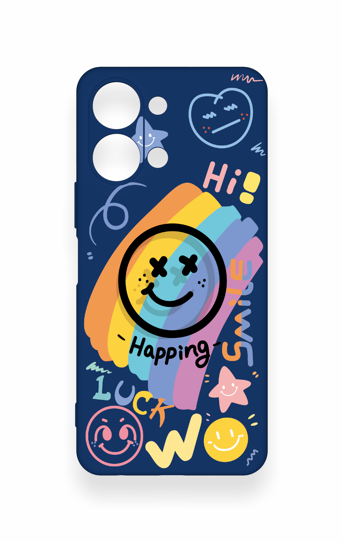 Vivo Y05 4G Uyumlu Happing Smile Desenli Silikon Kılıf