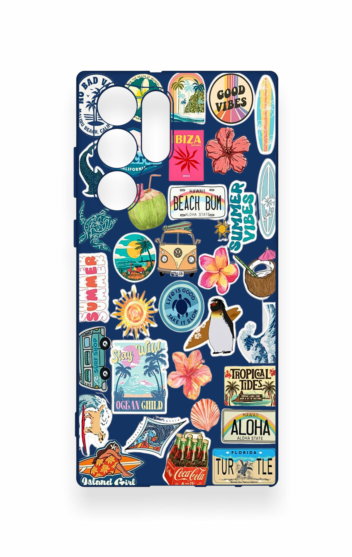 Samsung S22 Ultra Uyumlu Summer Vibes Desenli Silikon Kılıf