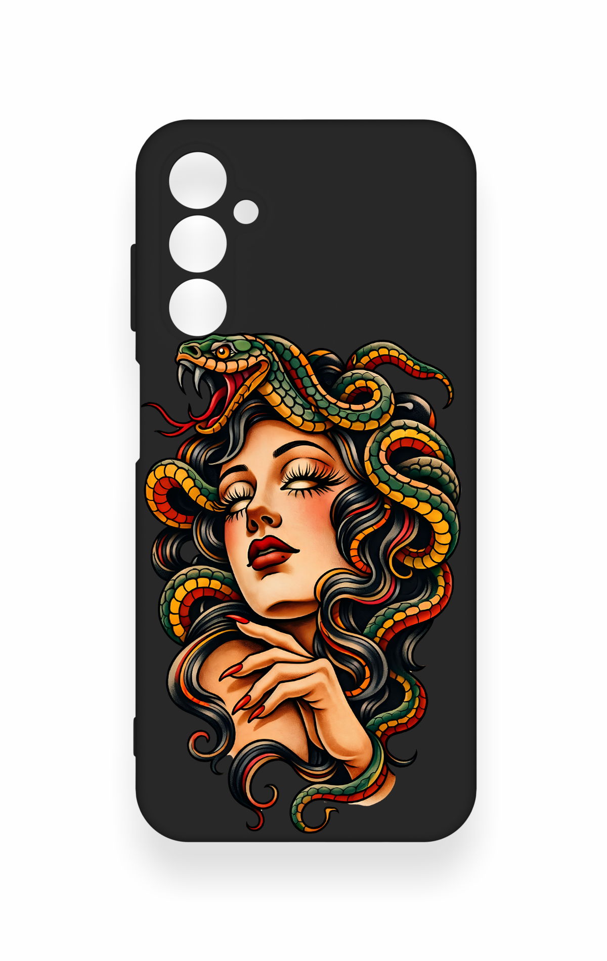 Samsung M14 Uyumlu Medusa Desenli Silikon Kılıf