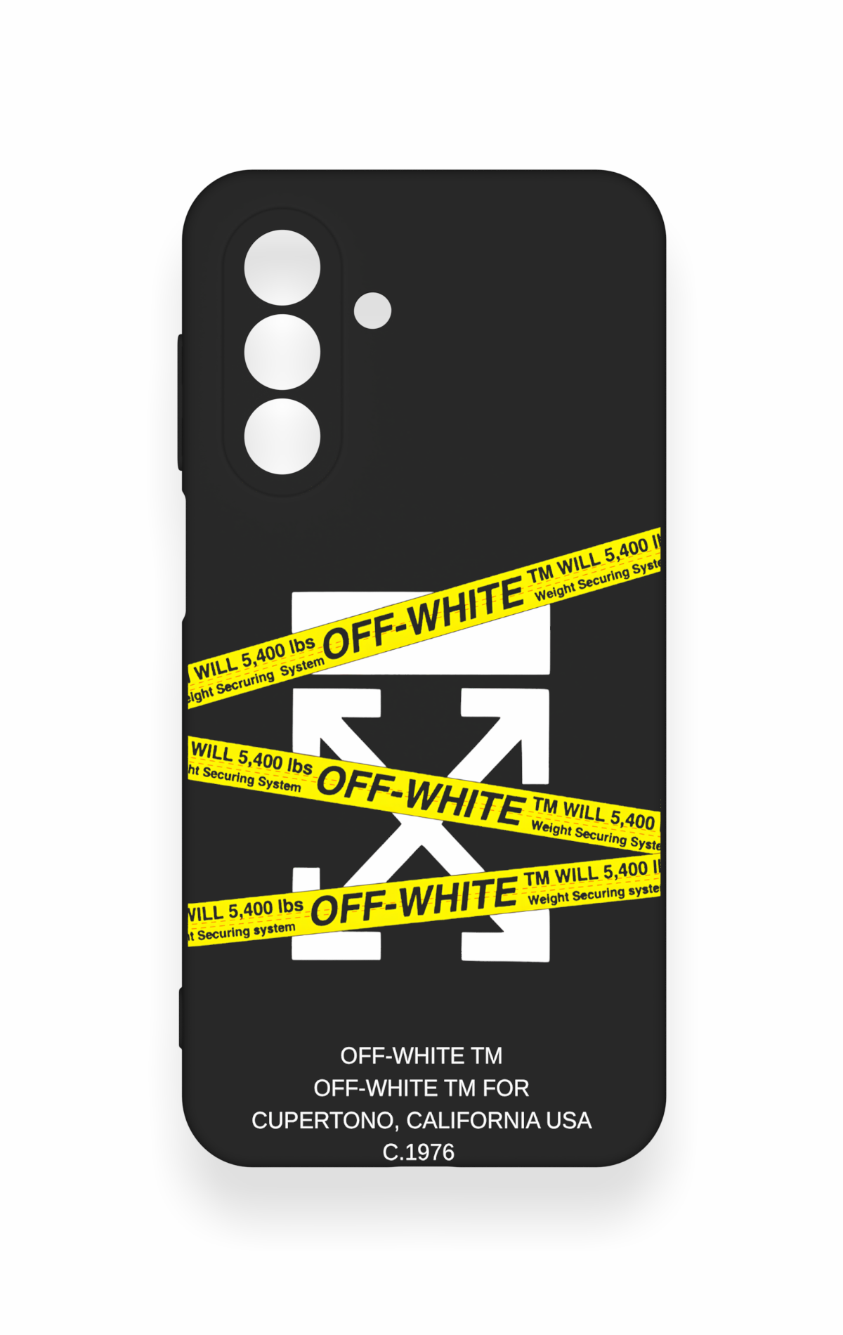Samsung A17 Uyumlu Off White Desenli Silikon Kılıf