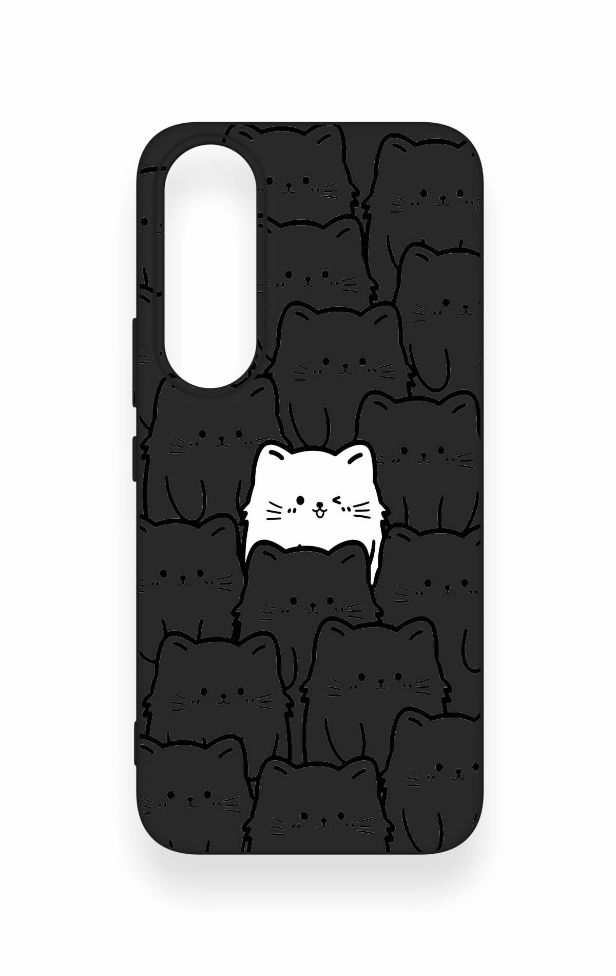 Vivo V70 FE 5G Uyumlu Many Cats Desenli Silikon Kılıf