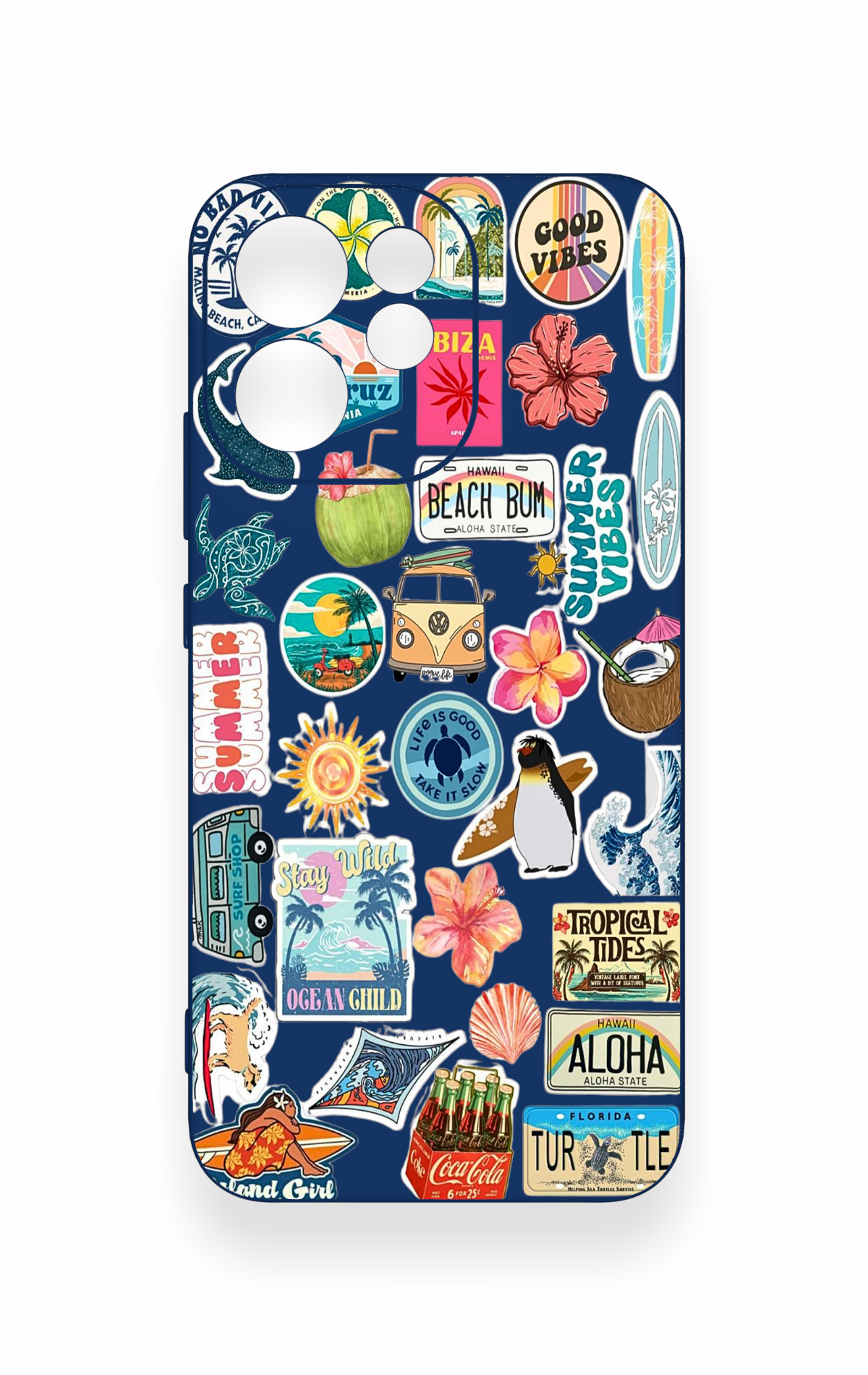 Oppo Reno 15F Uyumlu Summer Vibes Desenli Silikon Kılıf
