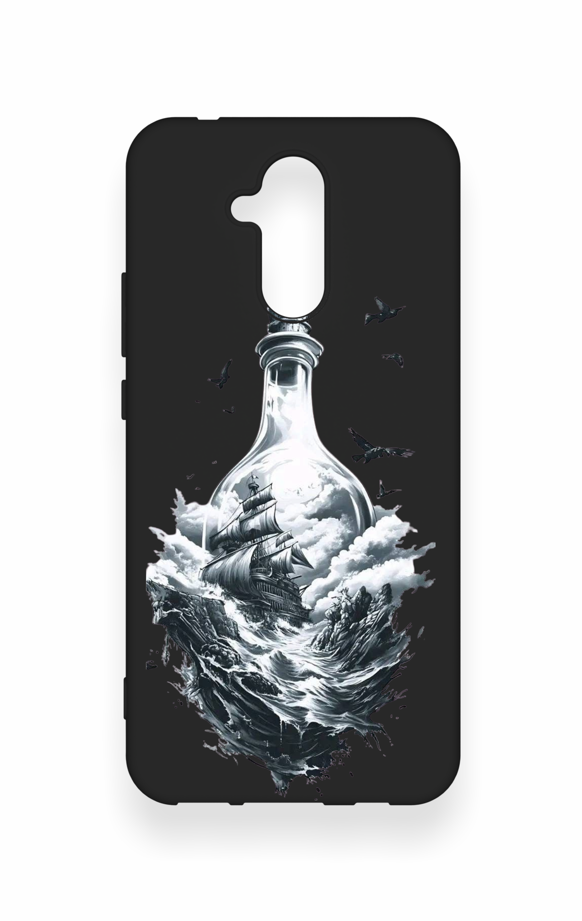 Huawei Mate 20 Lite Uyumlu Secret Sea Desenli Silikon Kılıf