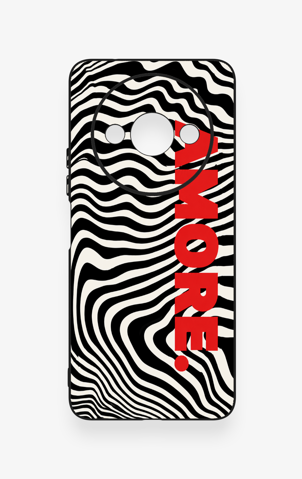 Redmi A3 Uyumlu Zebra Amore Desenli Silikon Kılıf