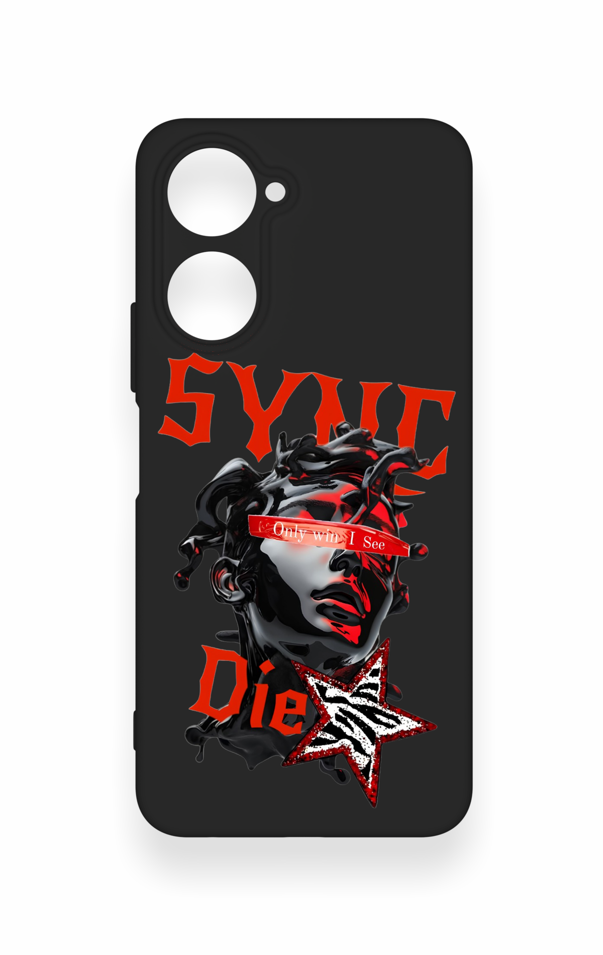 Vivo Y18 Uyumlu Sync Die Desenli Silikon Kılıf