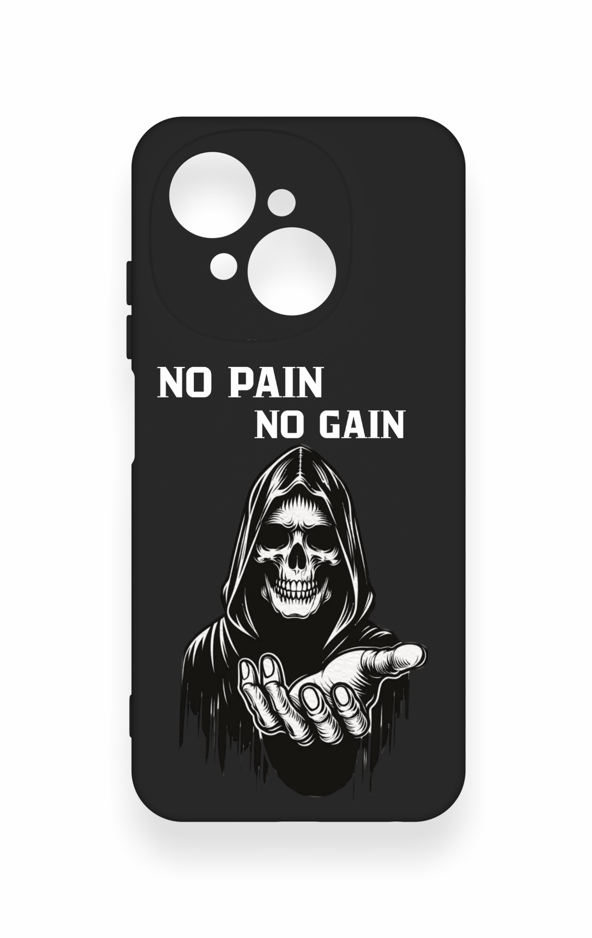 Tecno Spark Go1 Uyumlu No Pain No Gain Desenli Silikon Kılıf