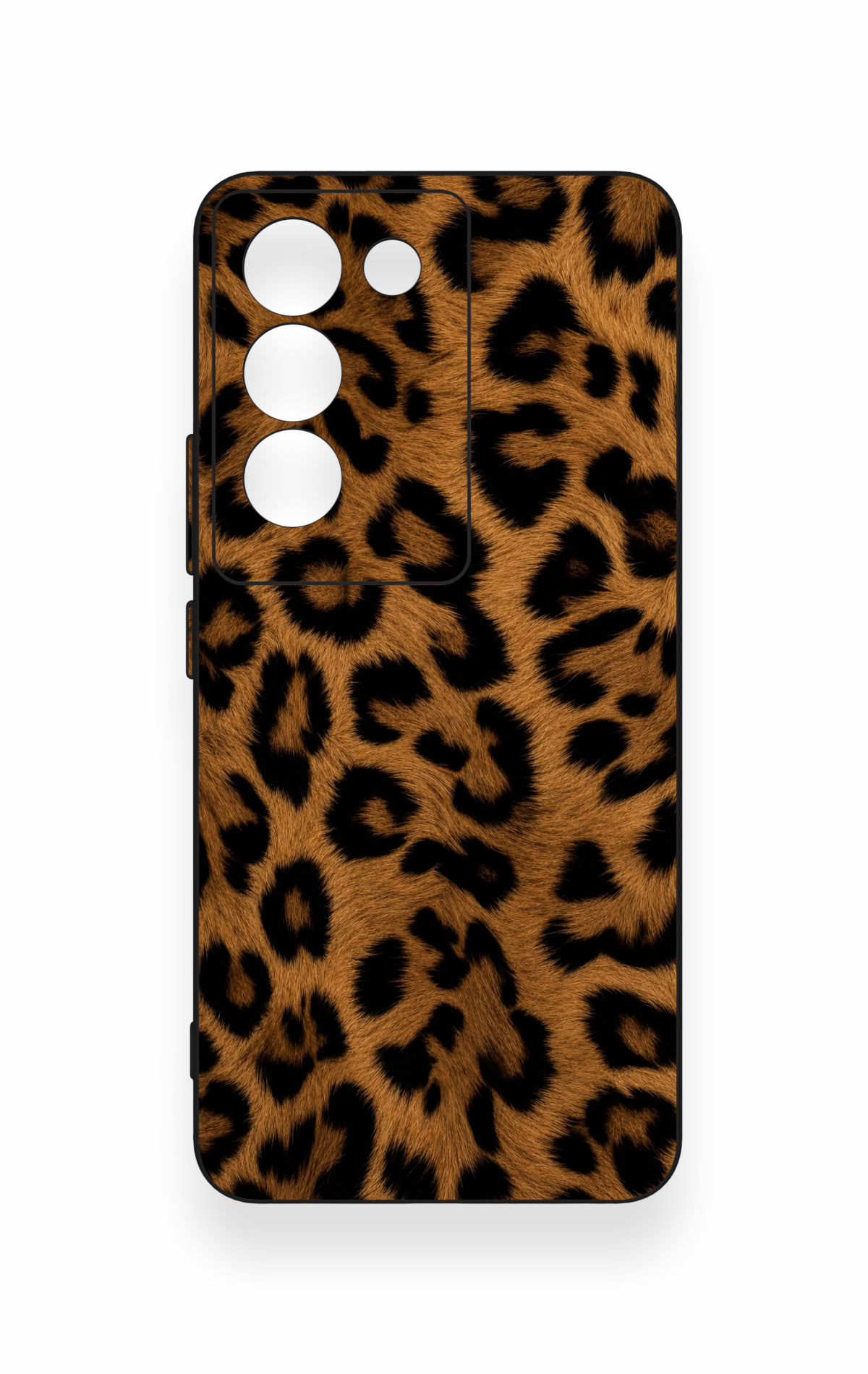 Vivo V30 Lite Uyumlu Koyu Leopar Deri Desenli Silikon Kılıf