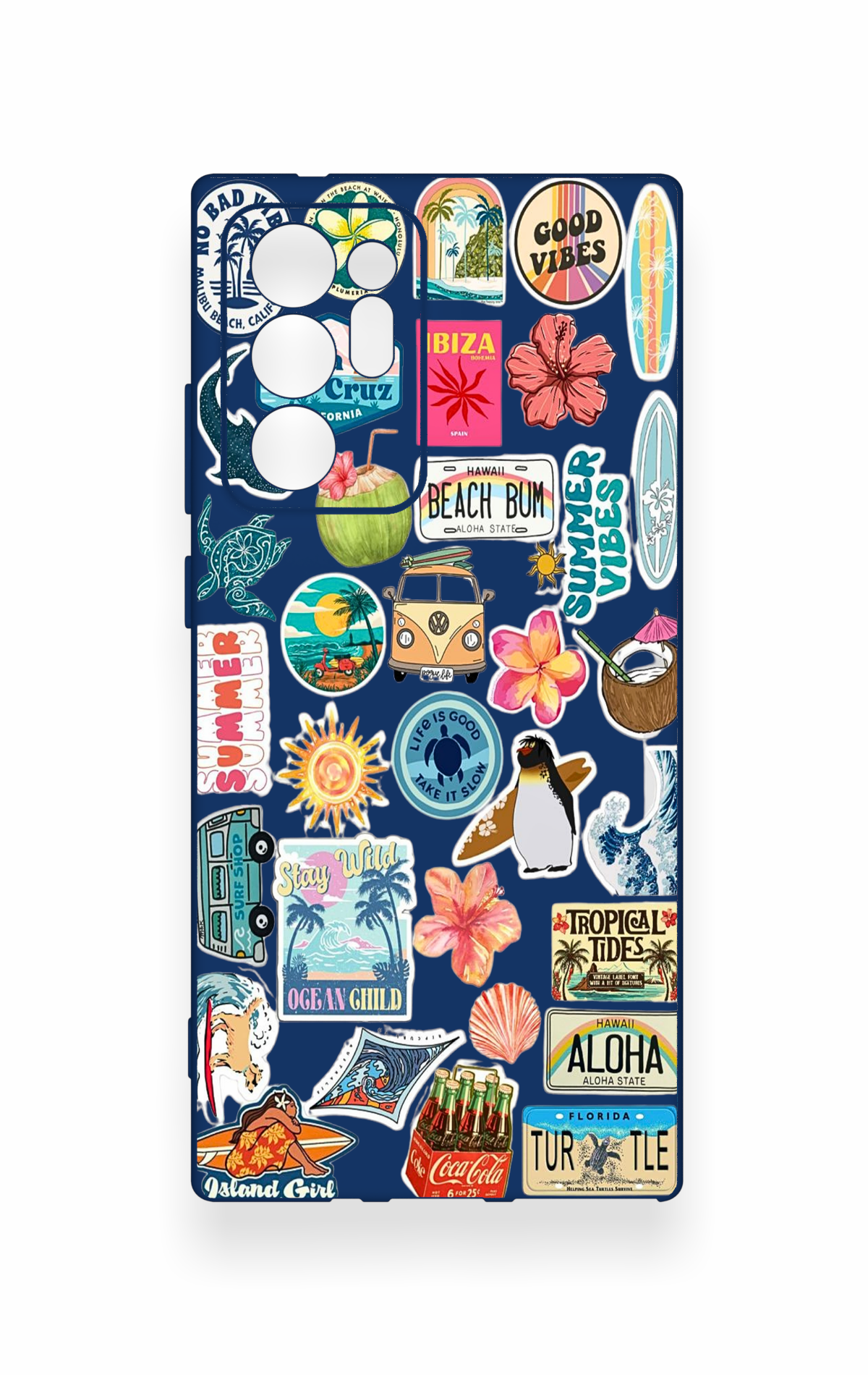 Samsung Note 20 Ultra Uyumlu Summer Vibes Desenli Silikon Kılıf