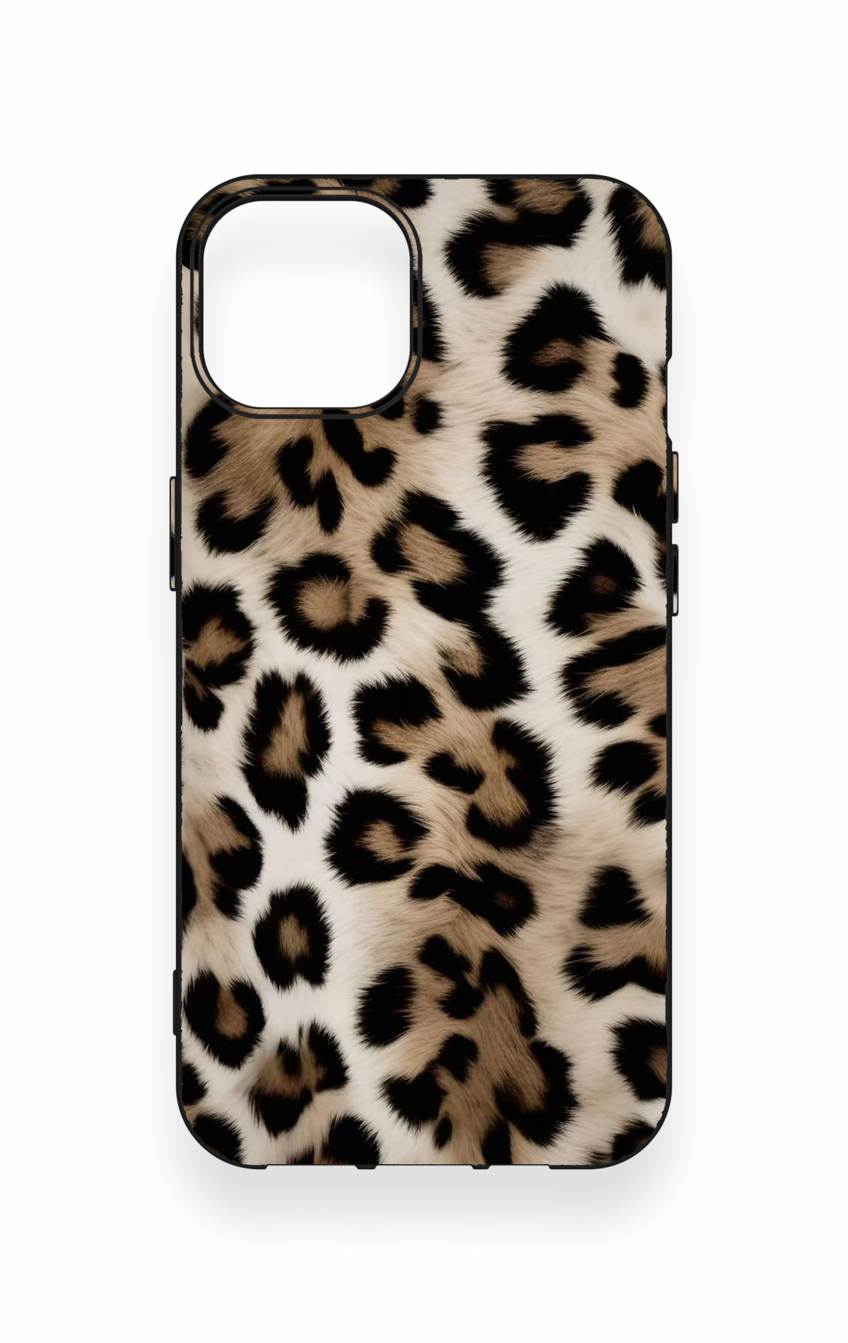 iPhone 14 Uyumlu Leopar Derisi Desenli Silikon Kılıf