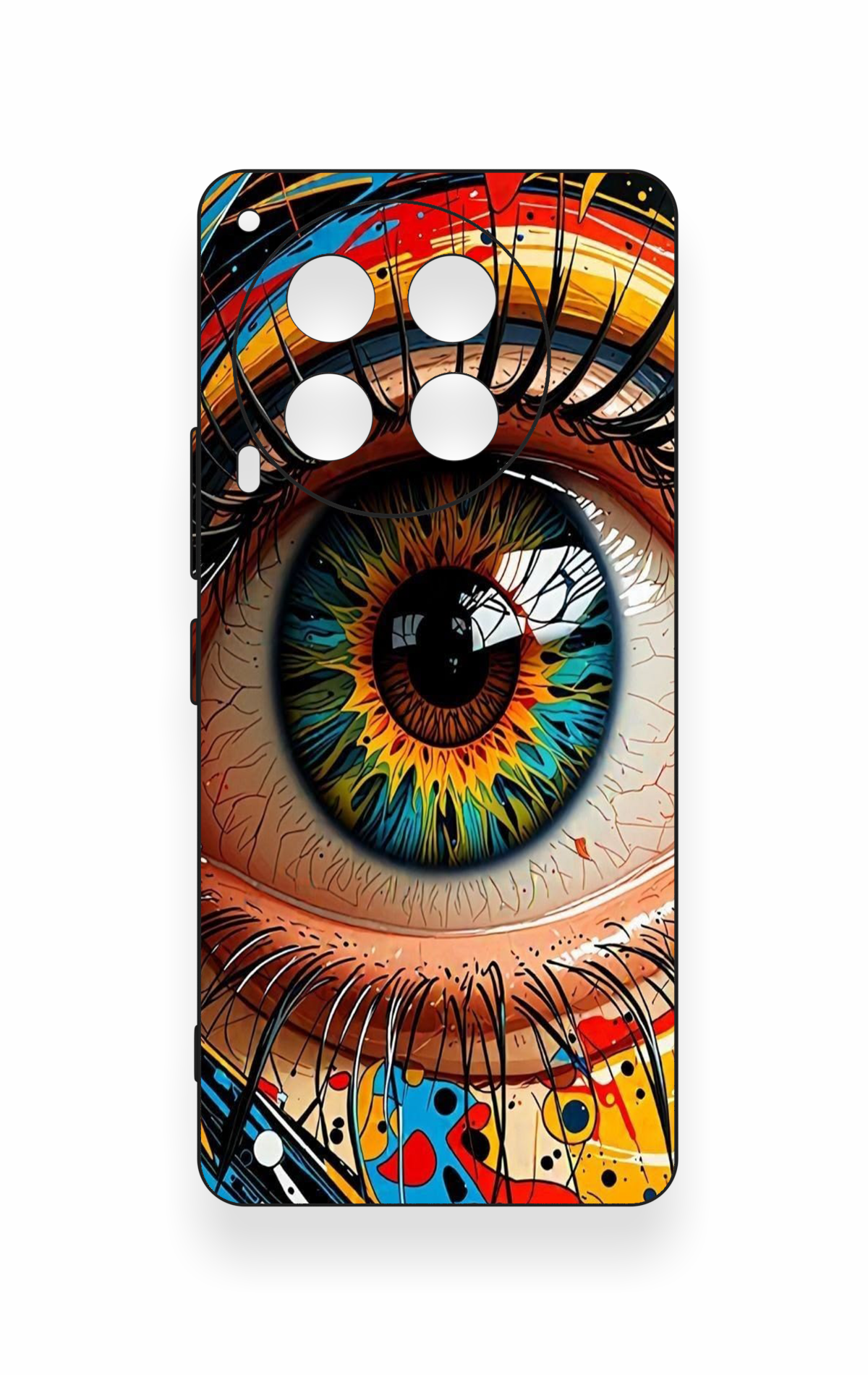 Tecno Camon 30 Uyumlu Renkli Göz Bebeği Desenli Silikon Kılıf