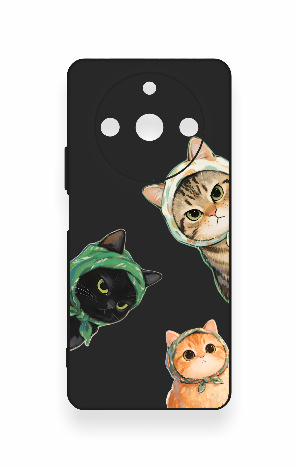 Realme 11 Pro Uyumlu Kedi Ekibi Desenli Silikon Kılıf