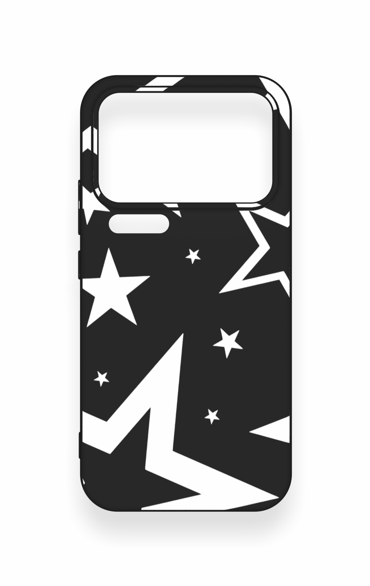 Mi 17 Pro Max Uyumlu Siyah Mega Star Desenli Silikon Kılıf
