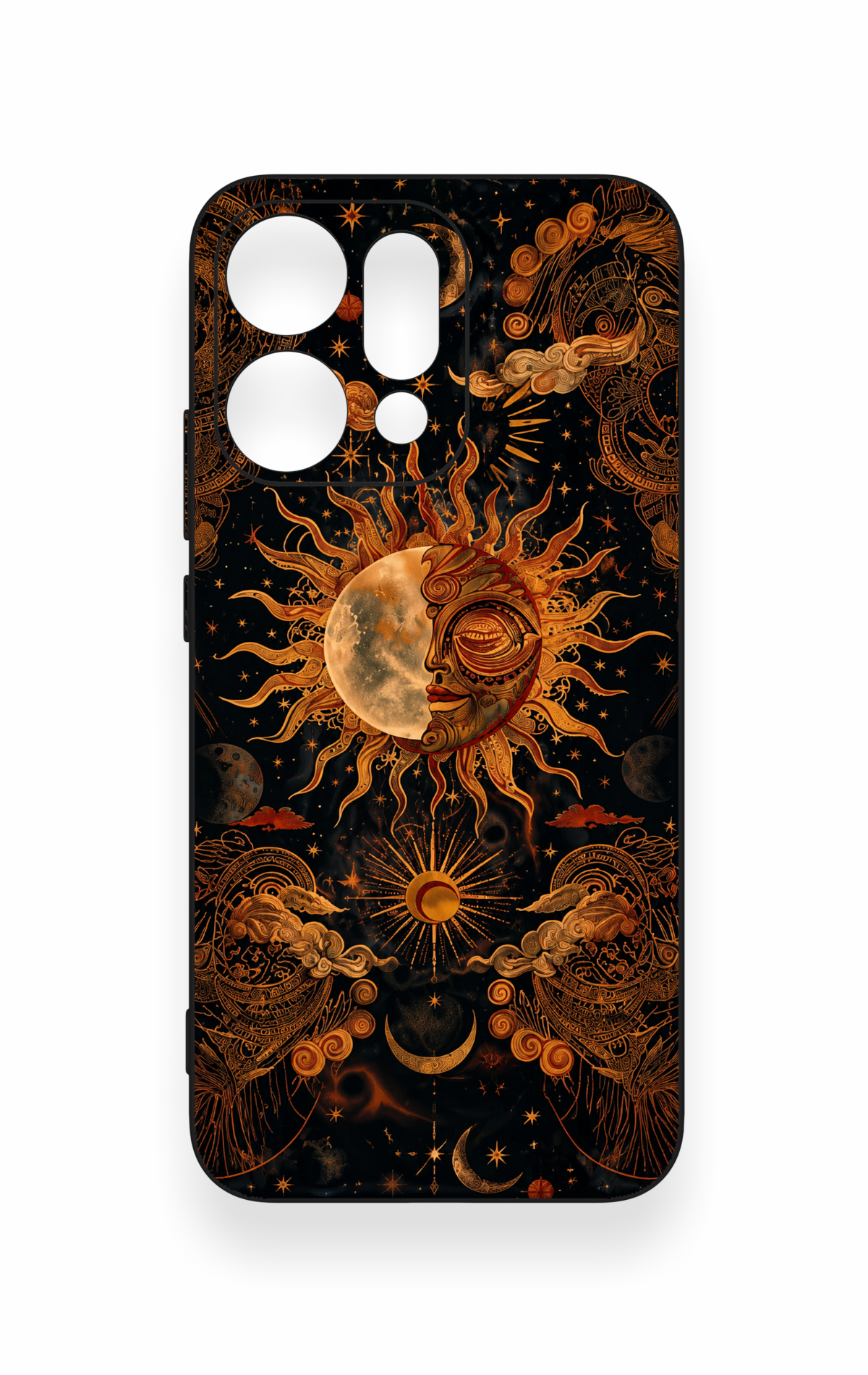 Oppo Reno 14 Uyumlu Mistik Güneş Desenli Silikon Kılıf