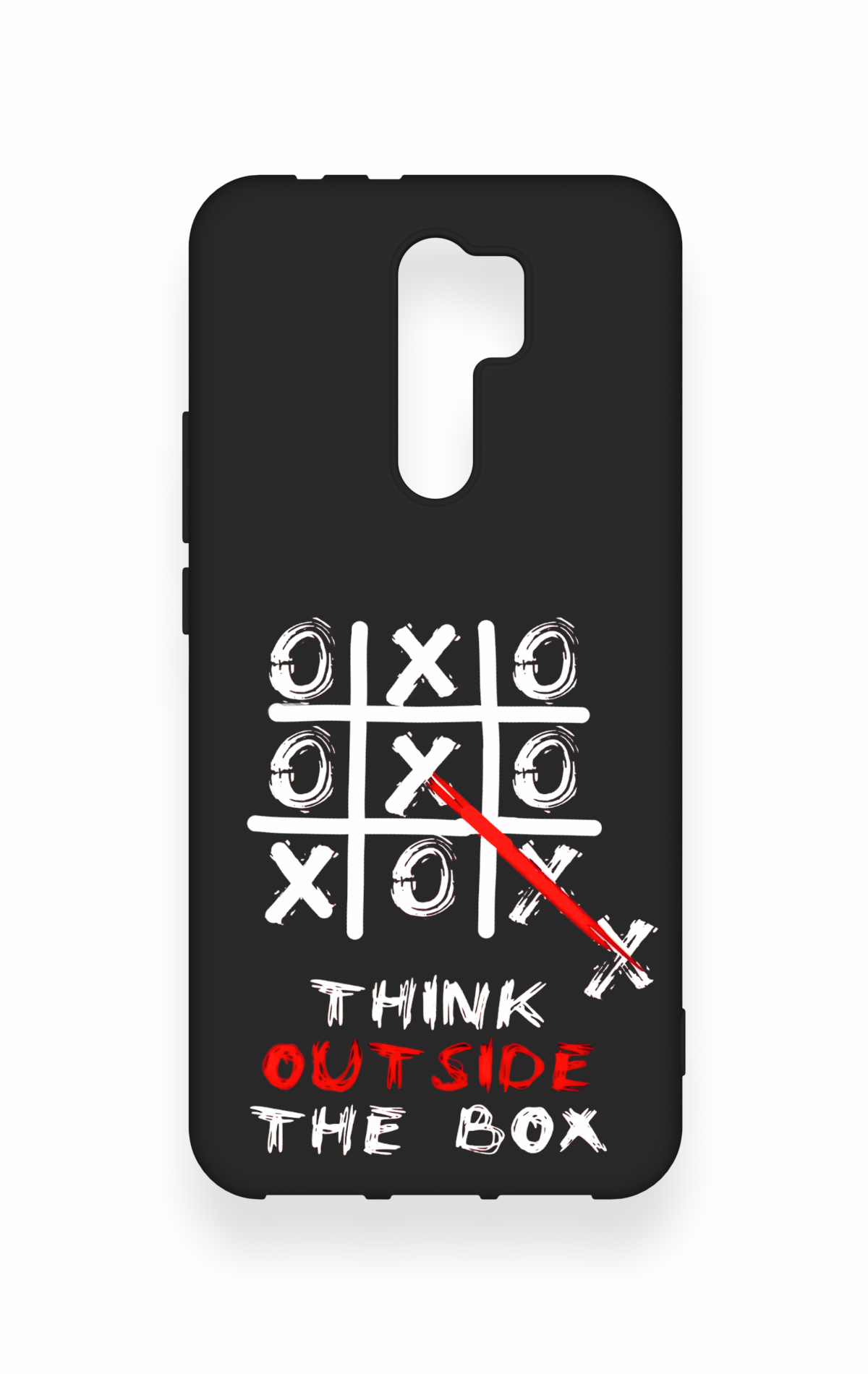Redmi 9 Uyumlu Out Side The Box Desenli Silikon Kılıf