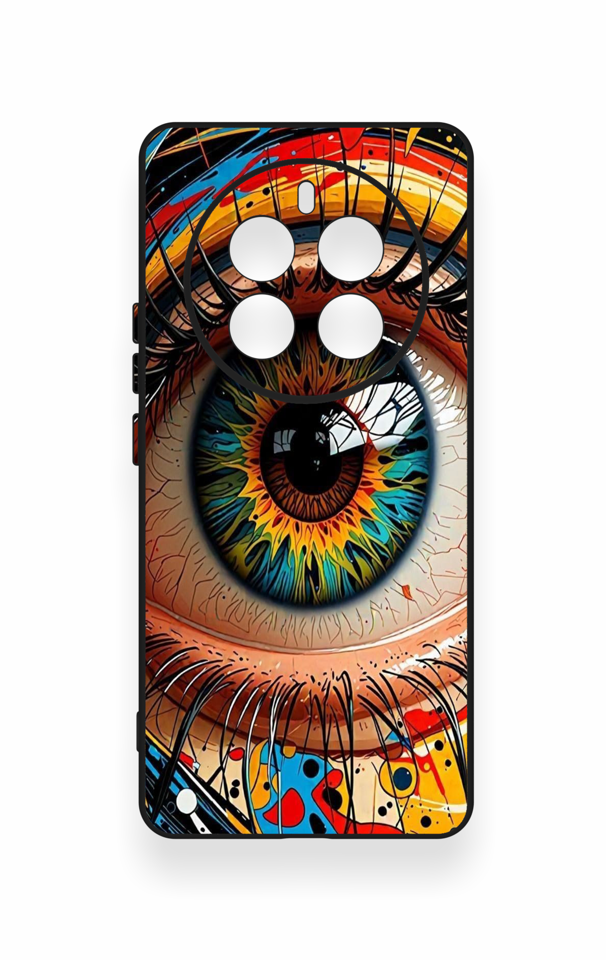 Realme 12 Pro Uyumlu Renkli Göz Bebeği Desenli Silikon Kılıf