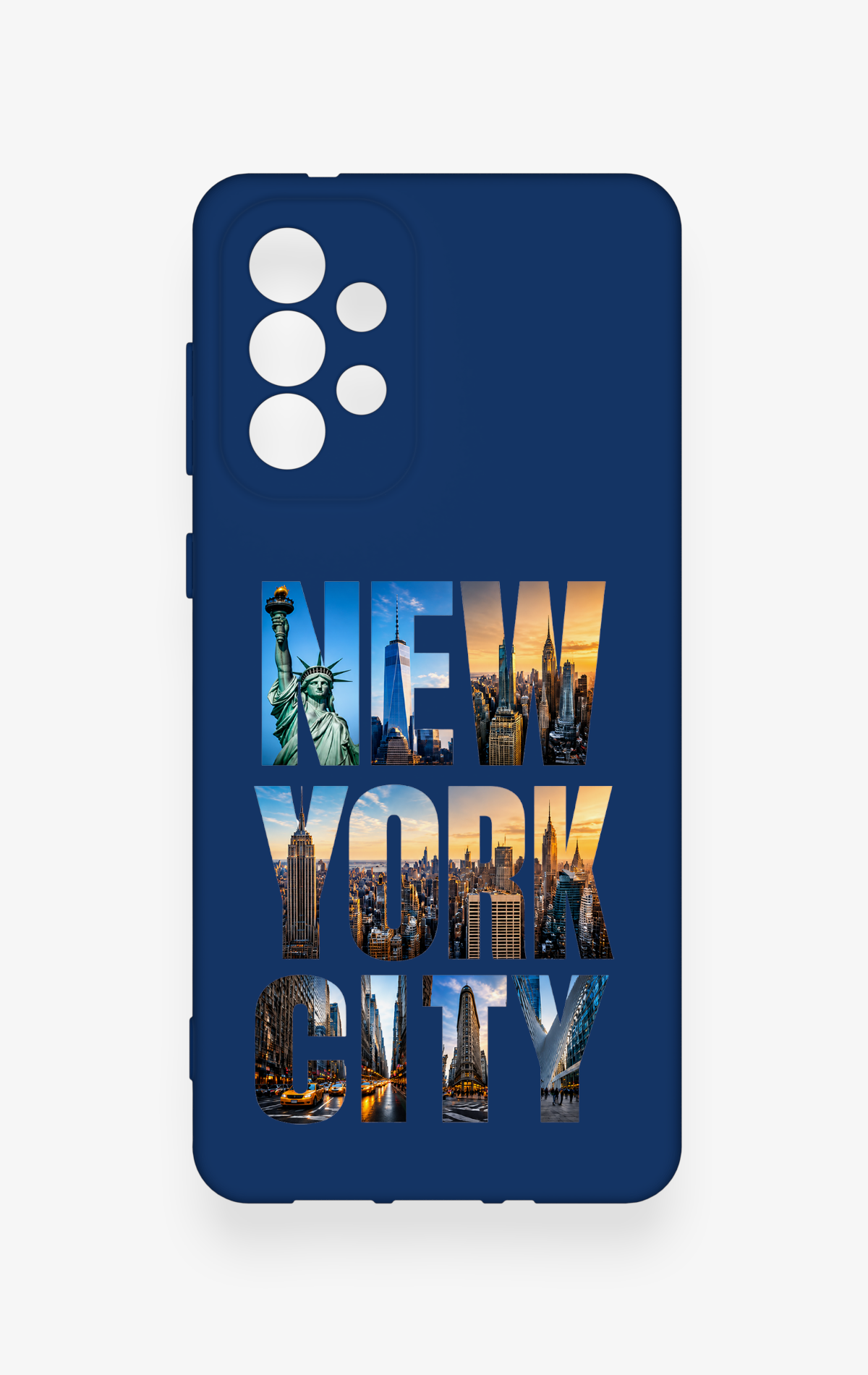 Samsung-A73 Uyumlu New York City Desenli Silikon Kılıf