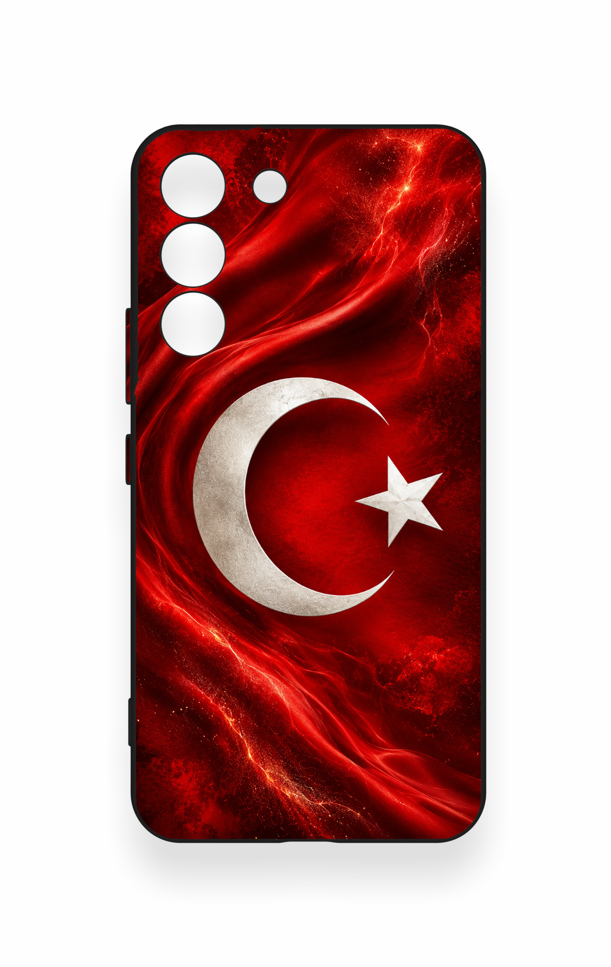 Samsung S22 Uyumlu Türk Bayrağı Desenli Silikon Kılıf