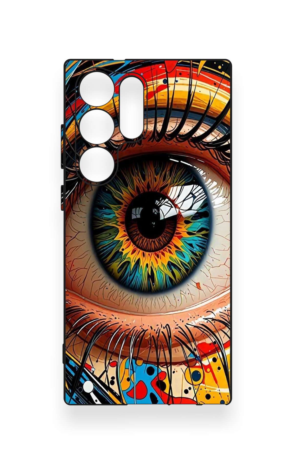 Samsung S23 Ultra Uyumlu Renkli Göz Bebeği Desenli Silikon Kılıf