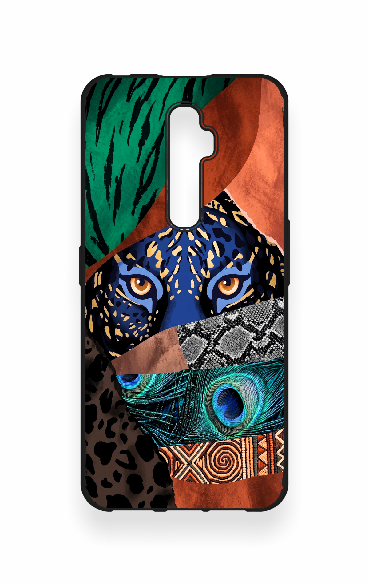 Oppo Reno 2Z Uyumlu Amazon Kaplan Desenli Silikon Kılıf