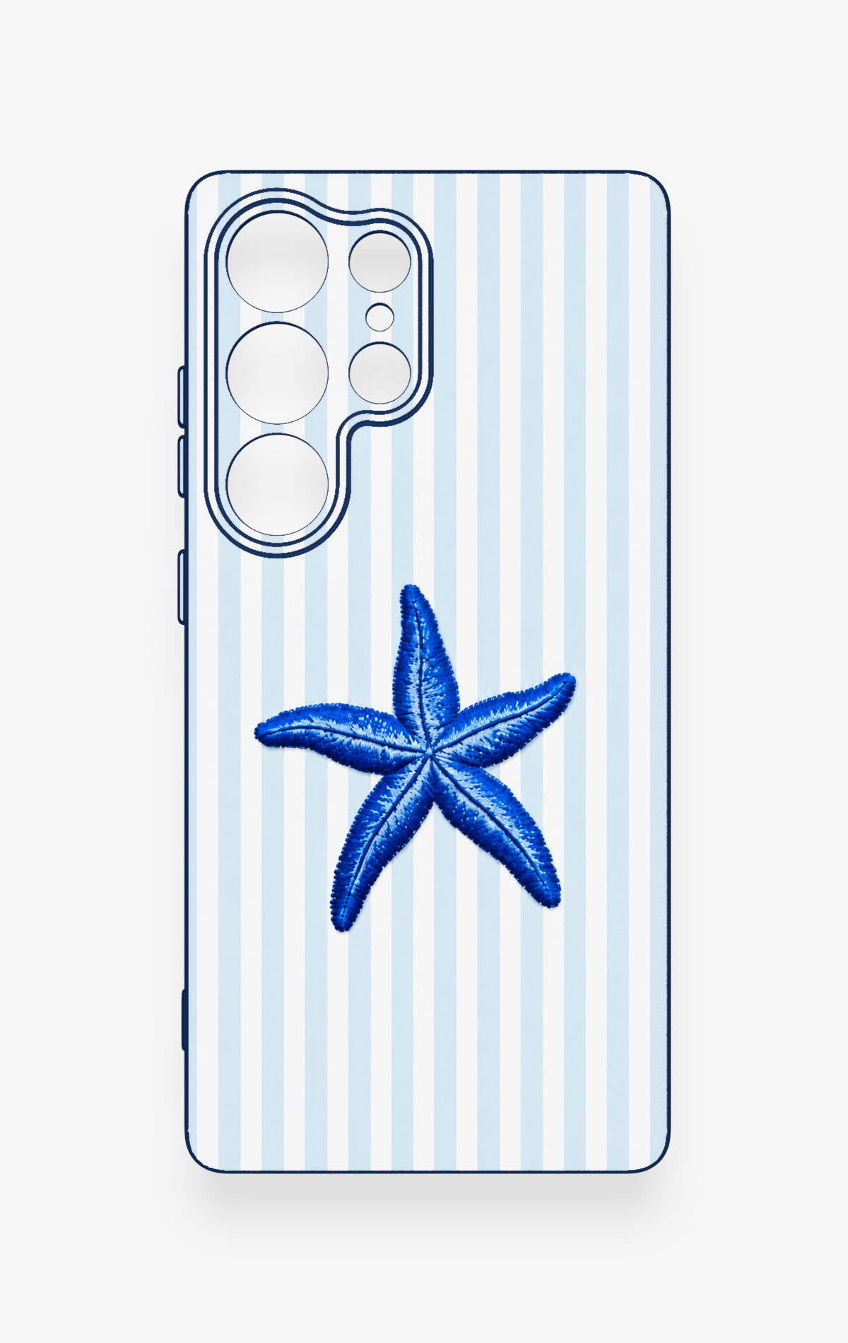 Samsung S25 Ultra Uyumlu Mavi Deniz Yıldızı Desenli Silikon Kılıf