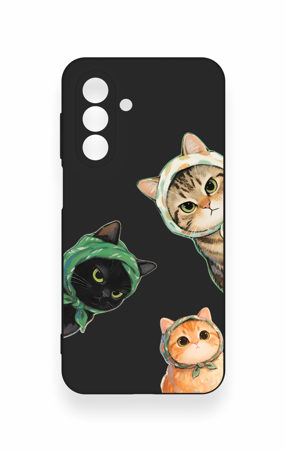 Samsung A17 Uyumlu Kedi Ekibi Desenli Silikon Kılıf
