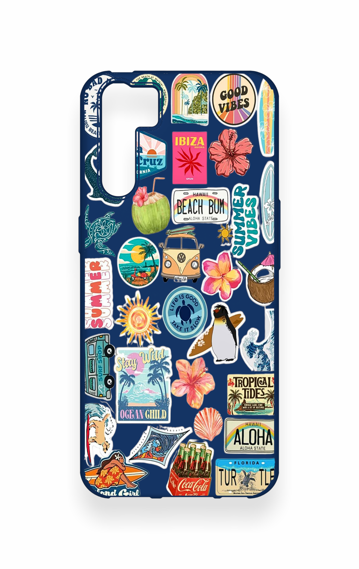 Oppo A91 Uyumlu Summer Vibes Desenli Silikon Kılıf