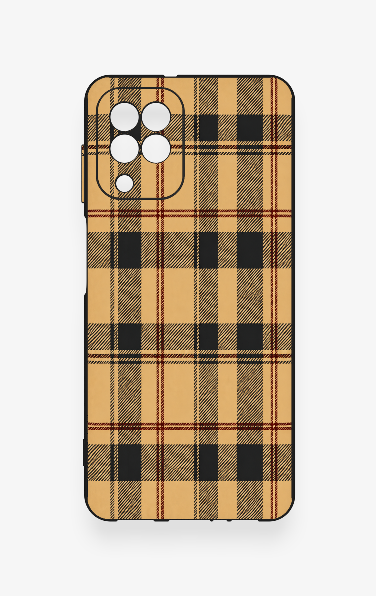Samsung A22 Uyumlu Burberry Ekose Desenli Silikon Kılıf