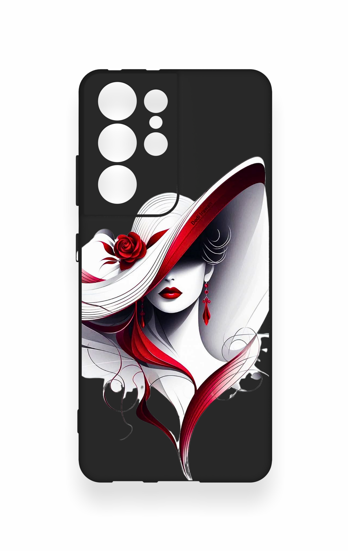 Samsung S21 Ultra Uyumlu Matmazel Desenli Silikon Kılıf