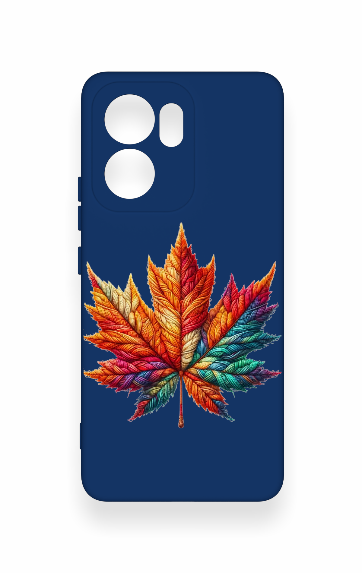 Oppo Reno 13F Uyumlu Renkli Yaprak Desenli Silikon Kılıf