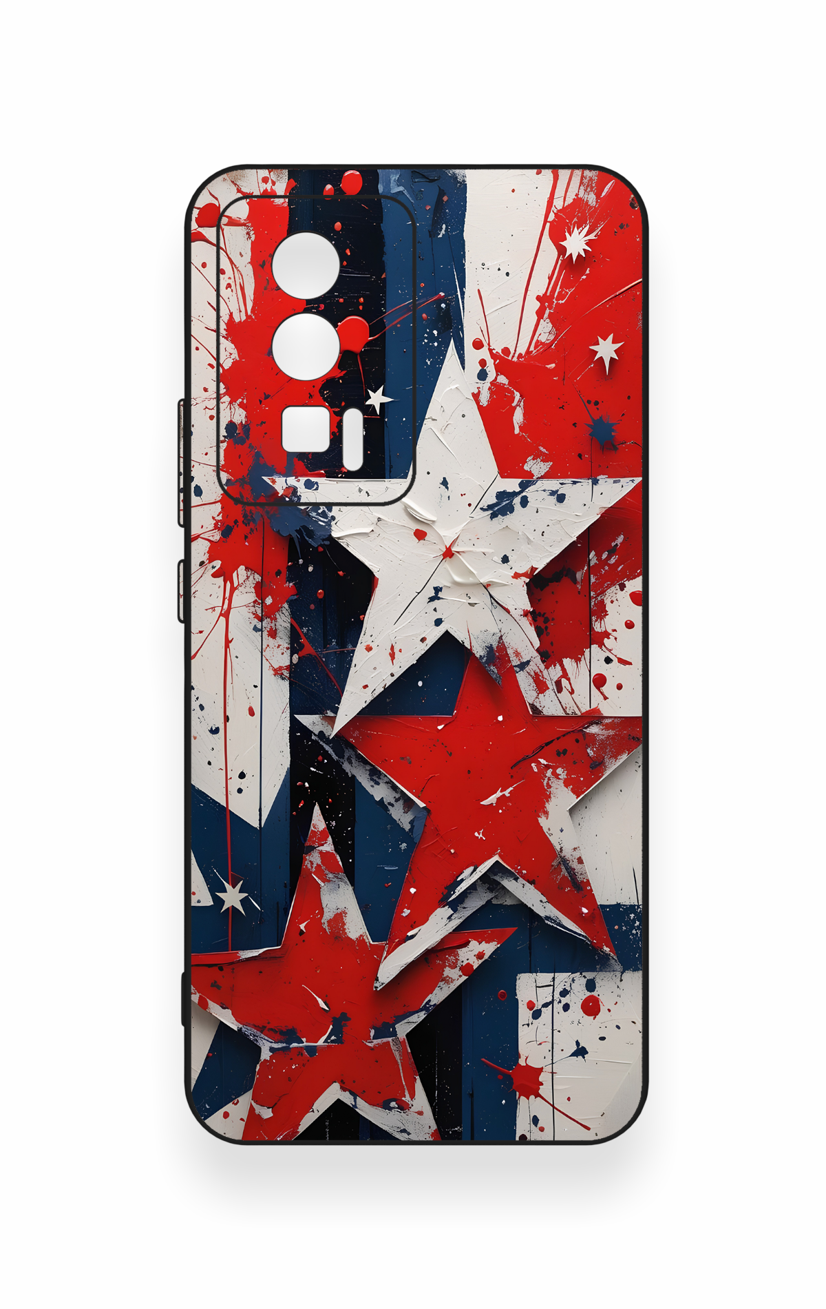 Poco F5 Pro Uyumlu Star Flag Desenli Silikon Kılıf