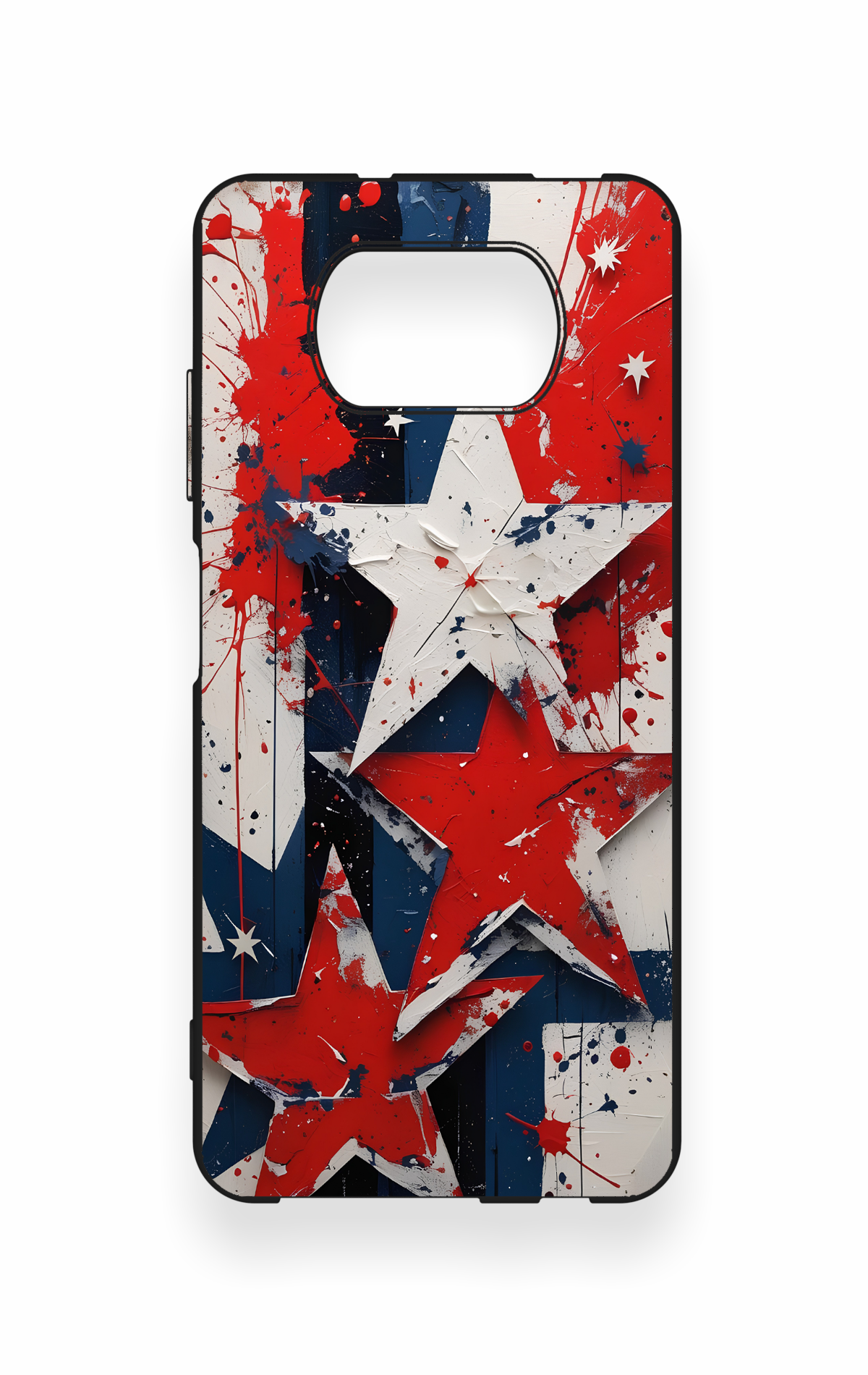 Poco X3 Uyumlu Star Flag Desenli Silikon Kılıf